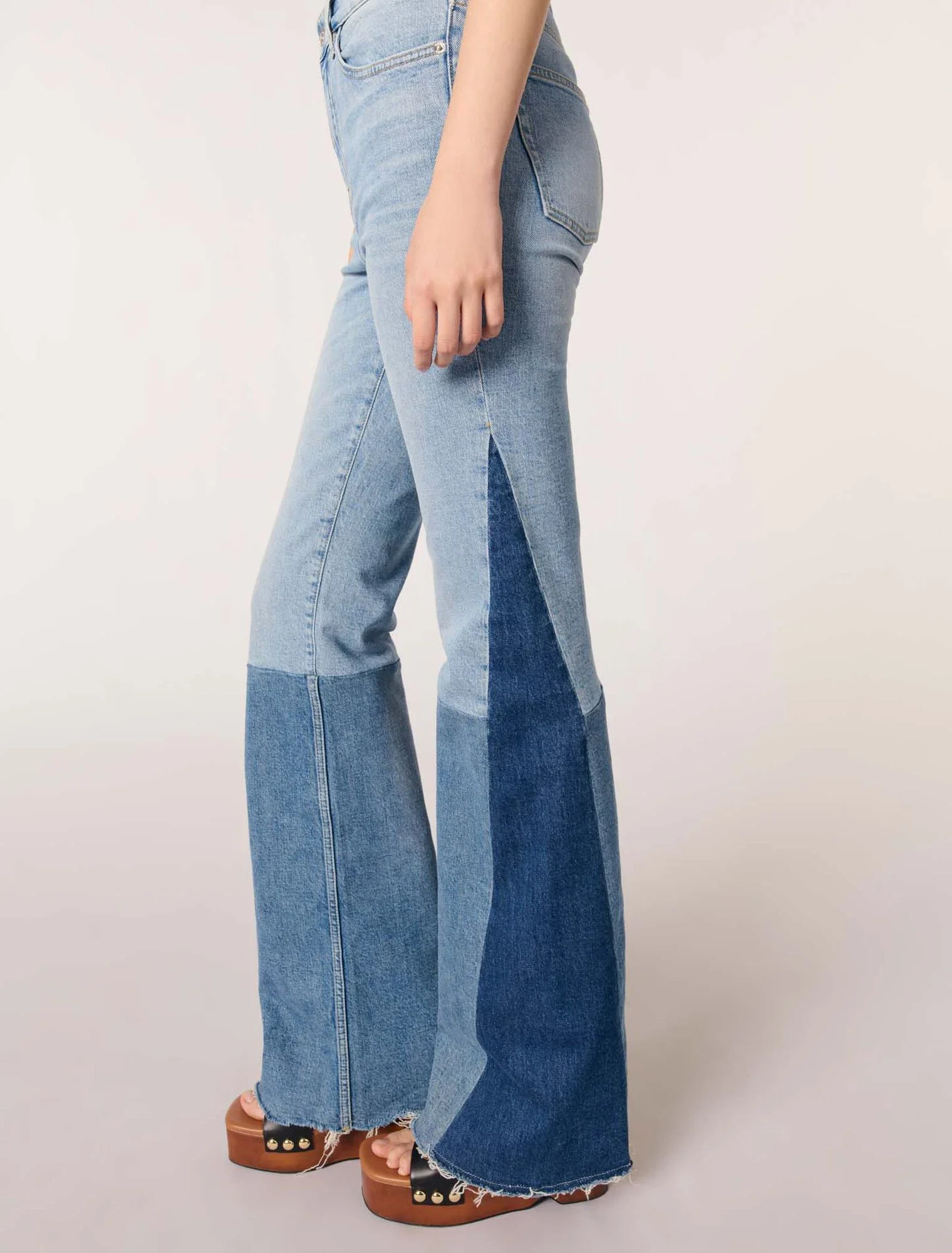 Tricolour patchwork jeans Blue Jean - Image 5