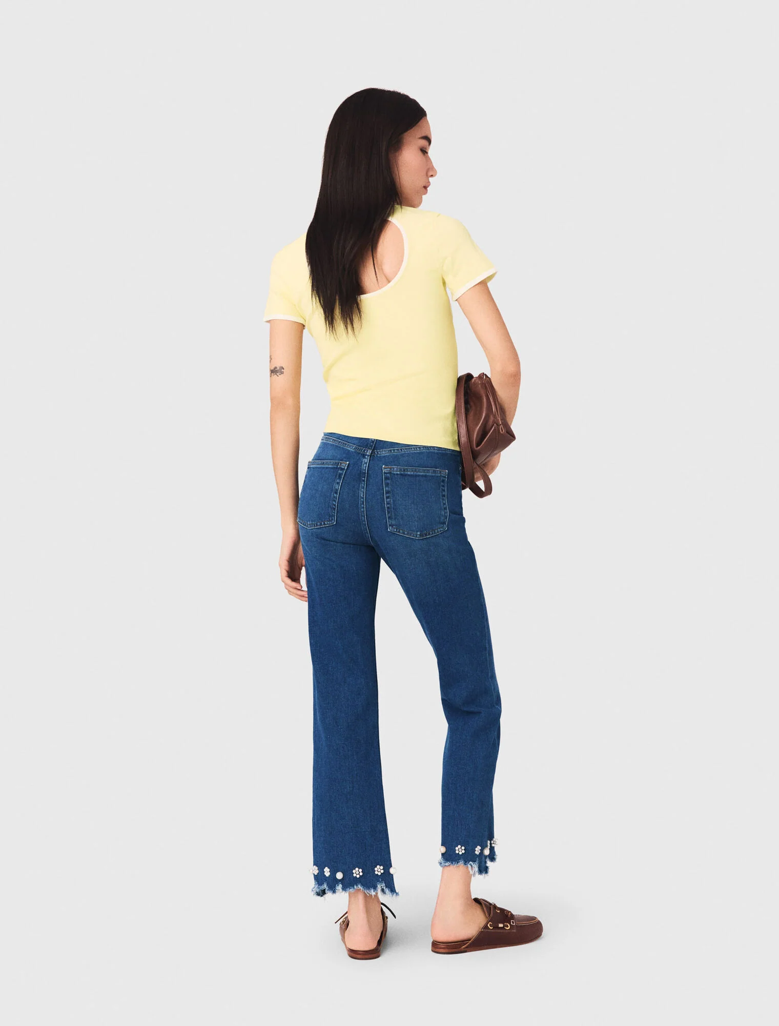 Beaded Bootcut Jeans Blue - Image 3