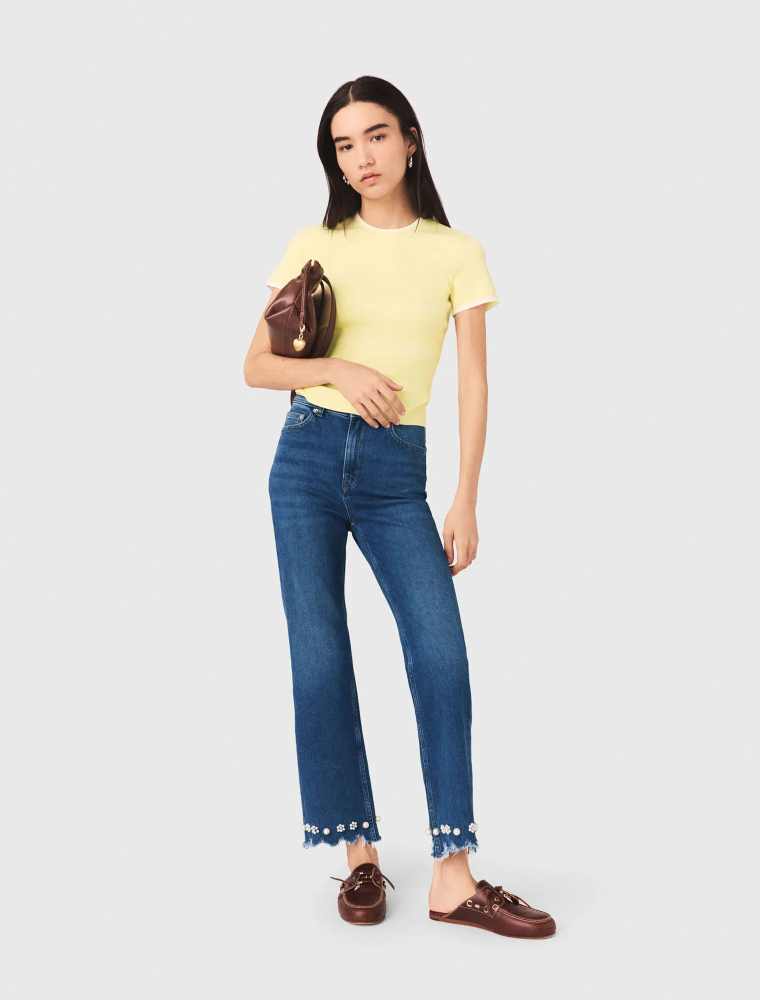 Beaded Bootcut Jeans Blue - Image 4
