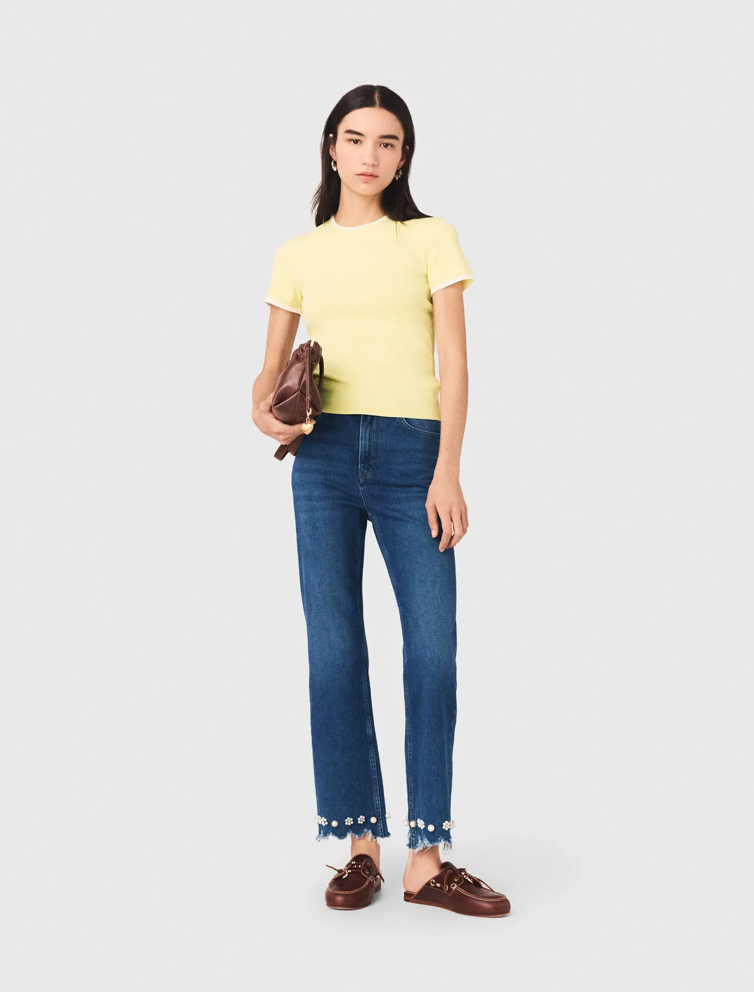 Beaded Bootcut Jeans Blue - Image 5