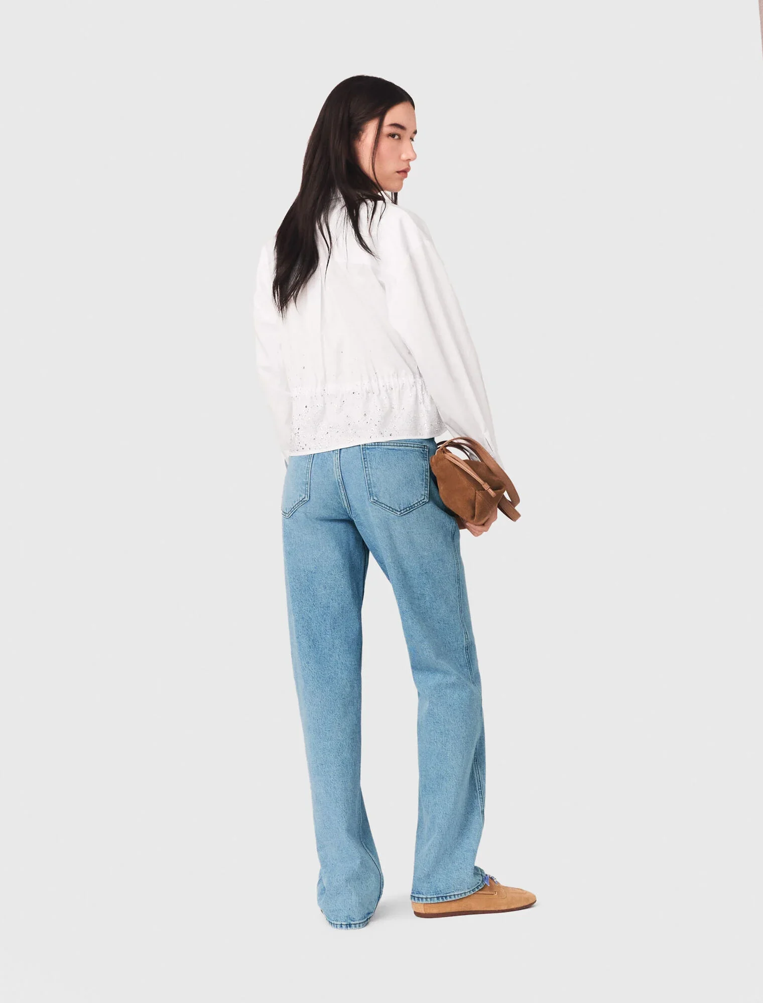 Straight Jeans With Chains Blue - Image 3
