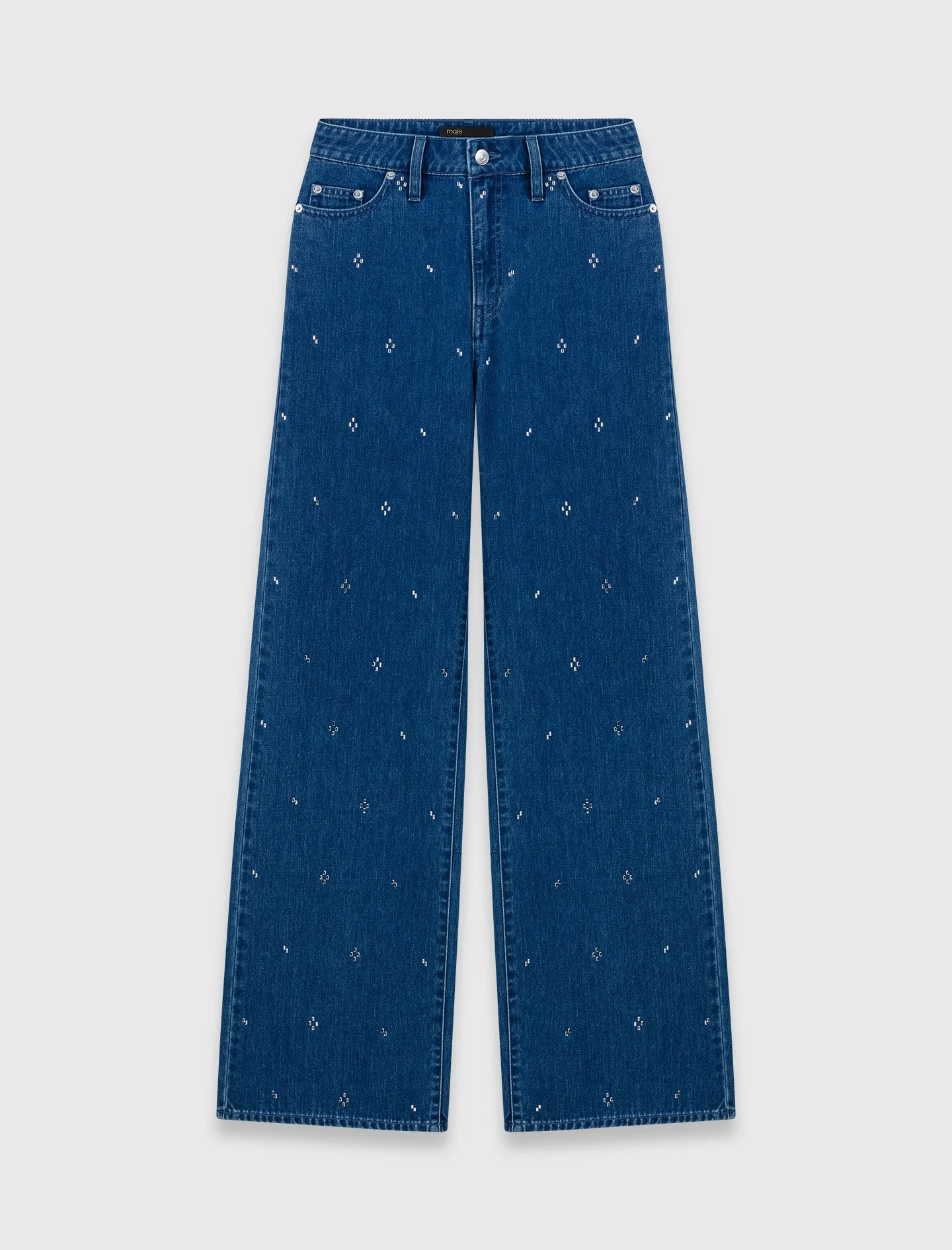 Wide jeans with rhinestones - Image 5