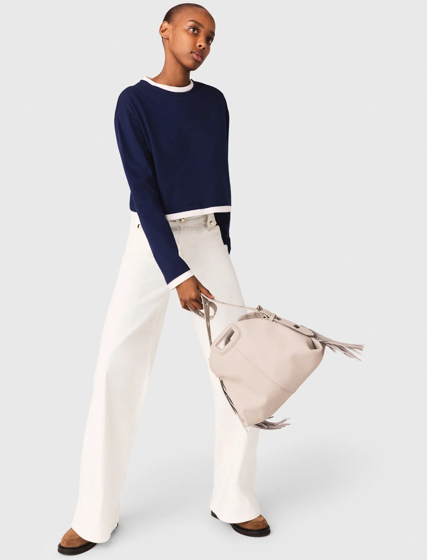 Flared Jeans White - Image 3