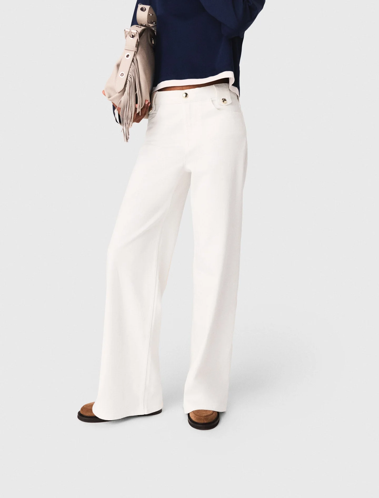 Flared Jeans White - Image 6