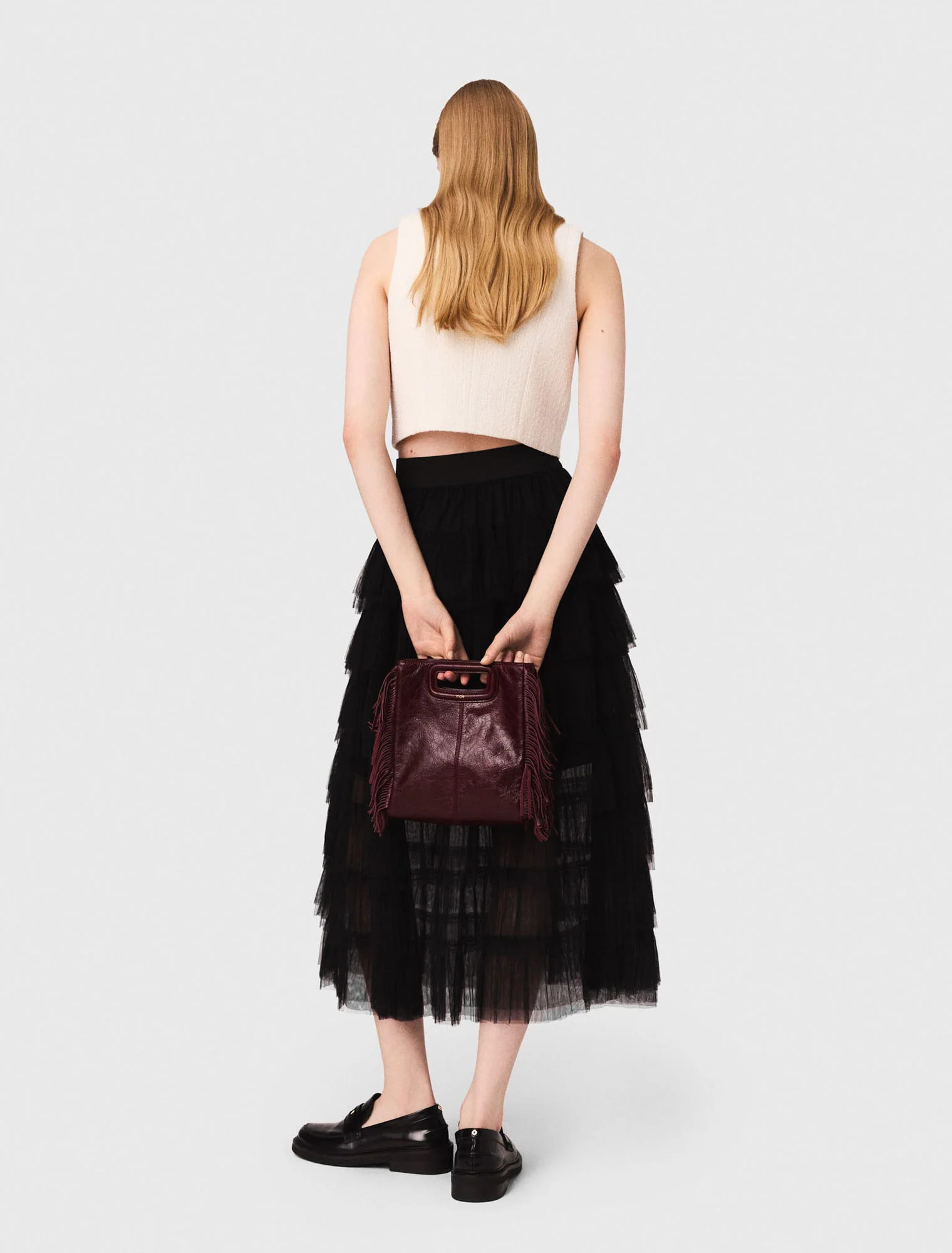 Tulle midi skirt Black - Image 3