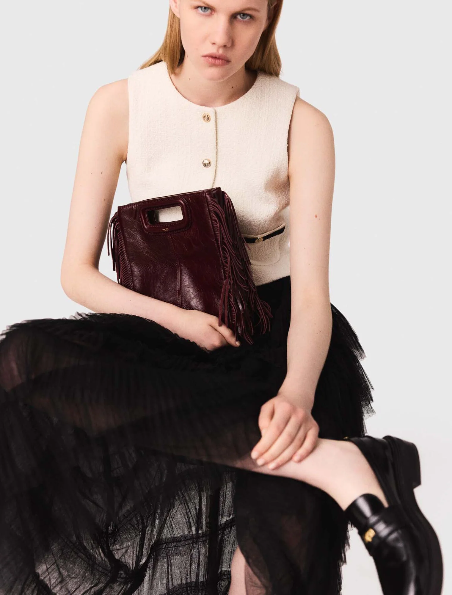 Tulle midi skirt Black - Image 5