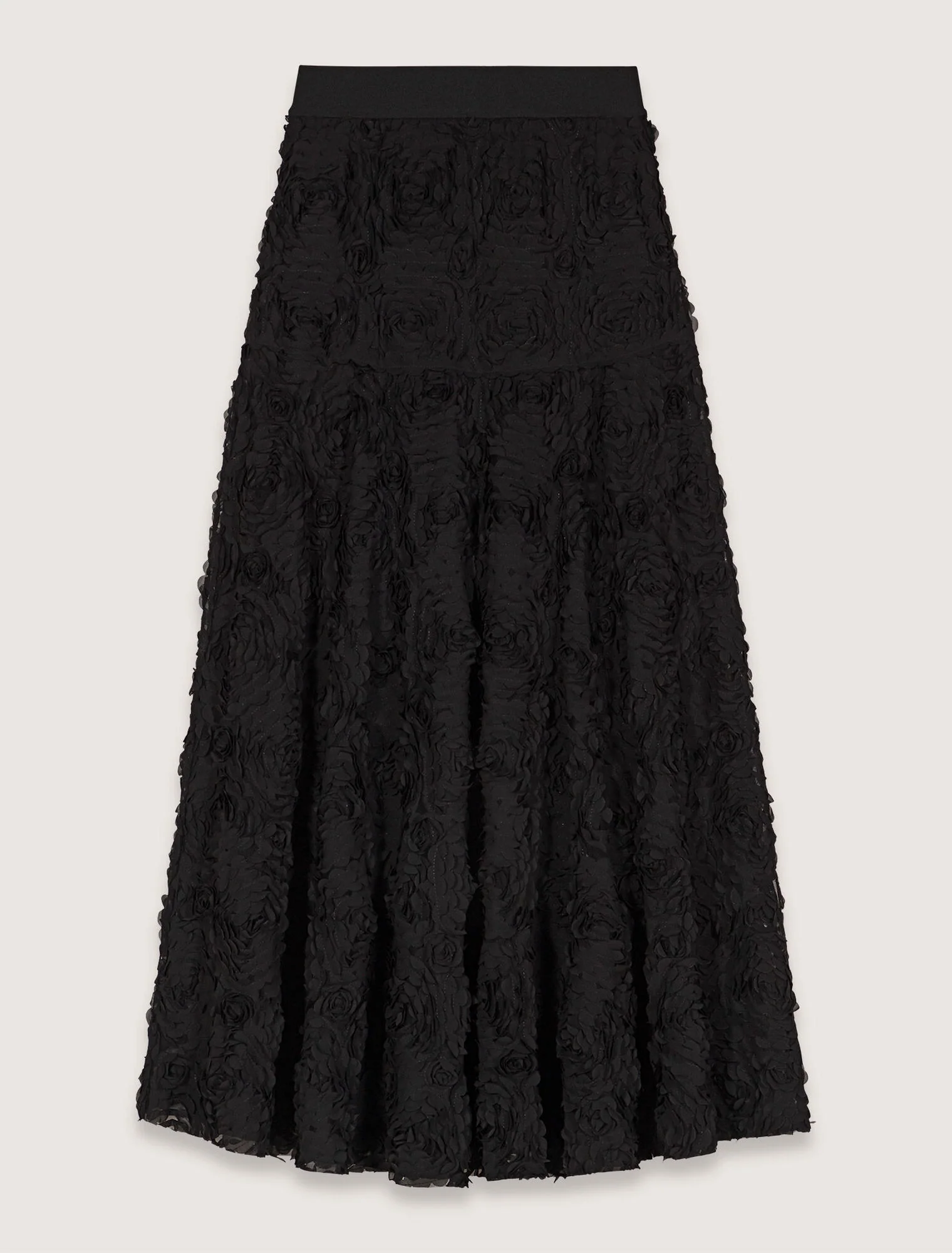 Long embroidered skirt Black - Image 6