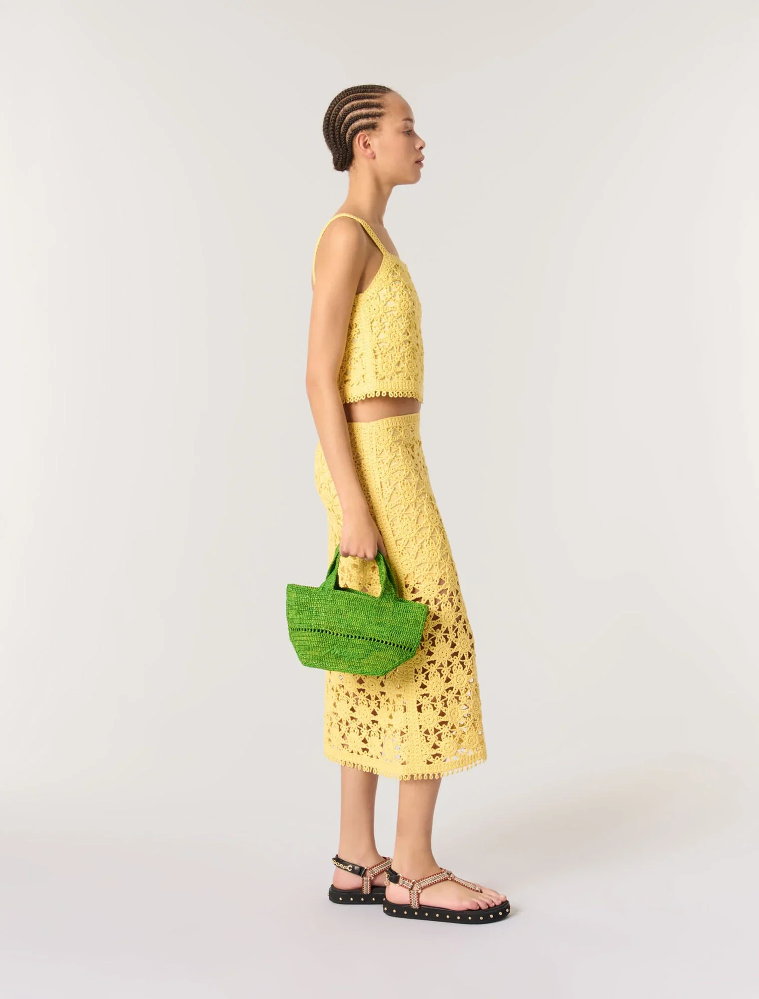 Long crochet skirt Yellow Banana - Image 2
