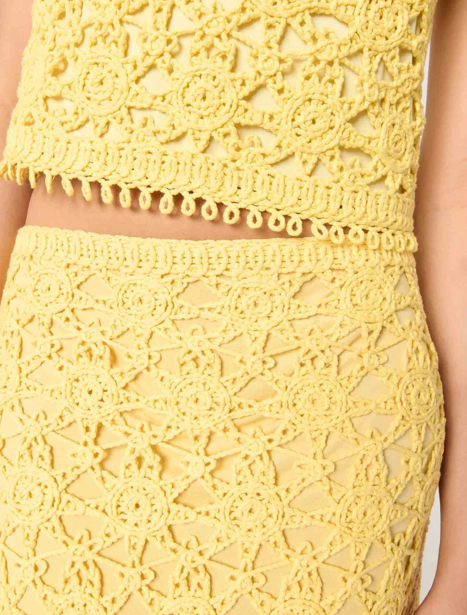Long crochet skirt Yellow Banana - Image 5