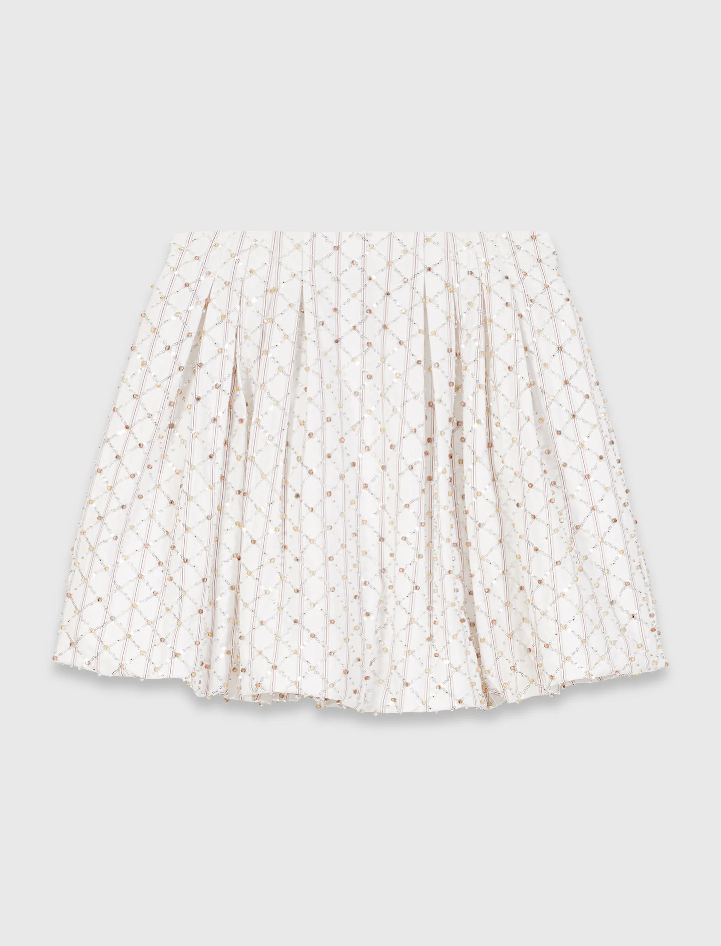 Beaded Bubble Skirt White - Image 7