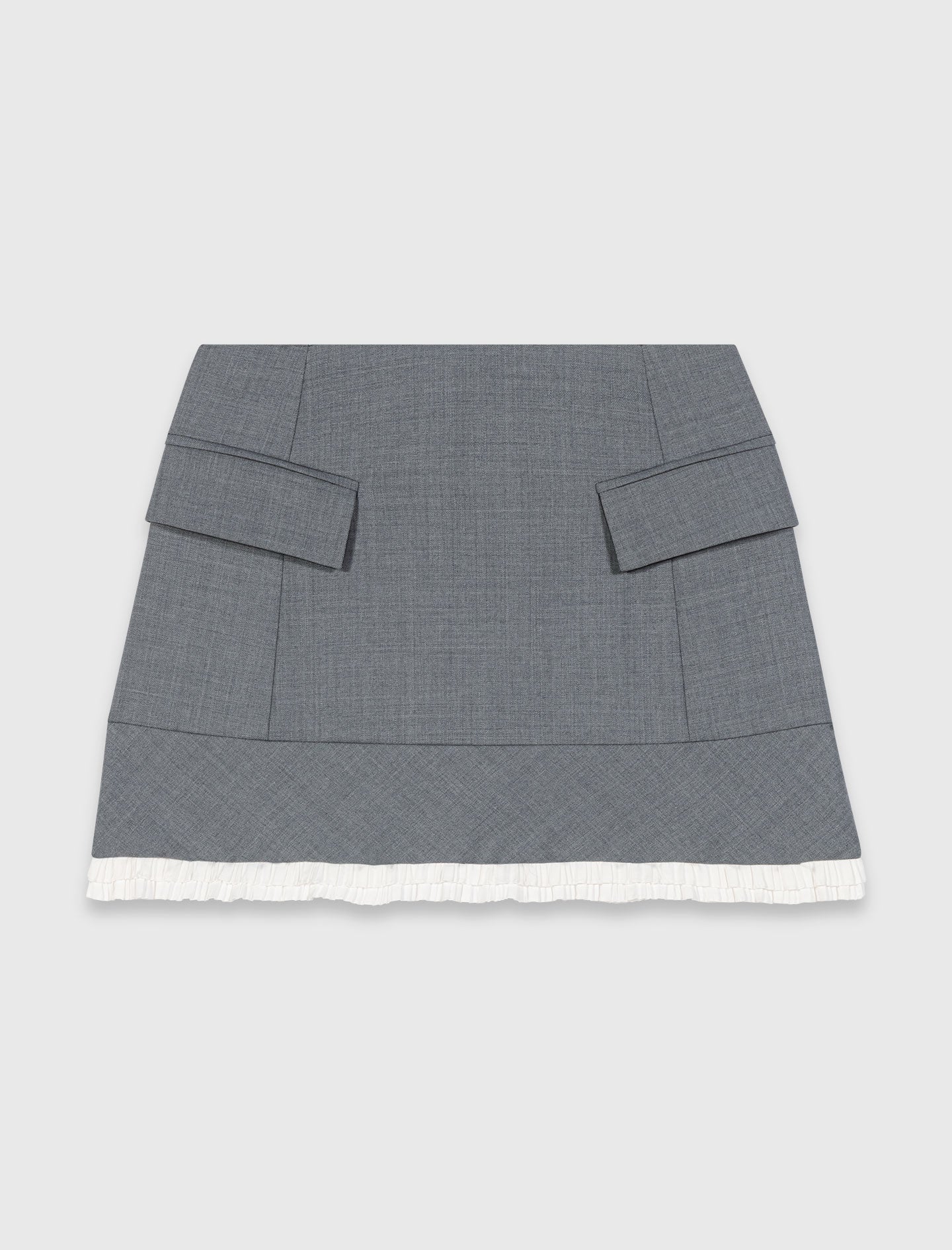 A-line poplin skirt with band - Image 9