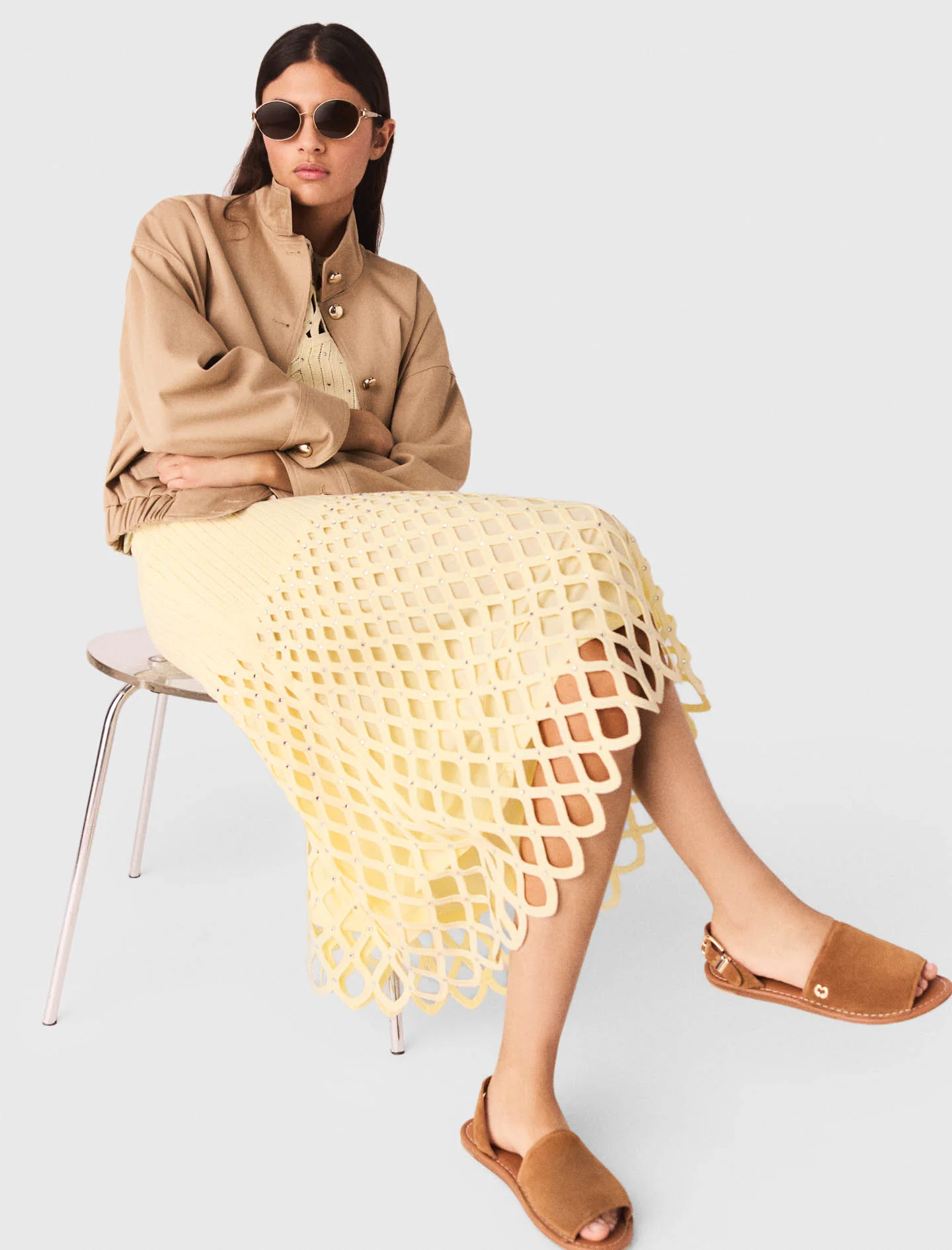 Crochet skirt with removable lining - Image 4
