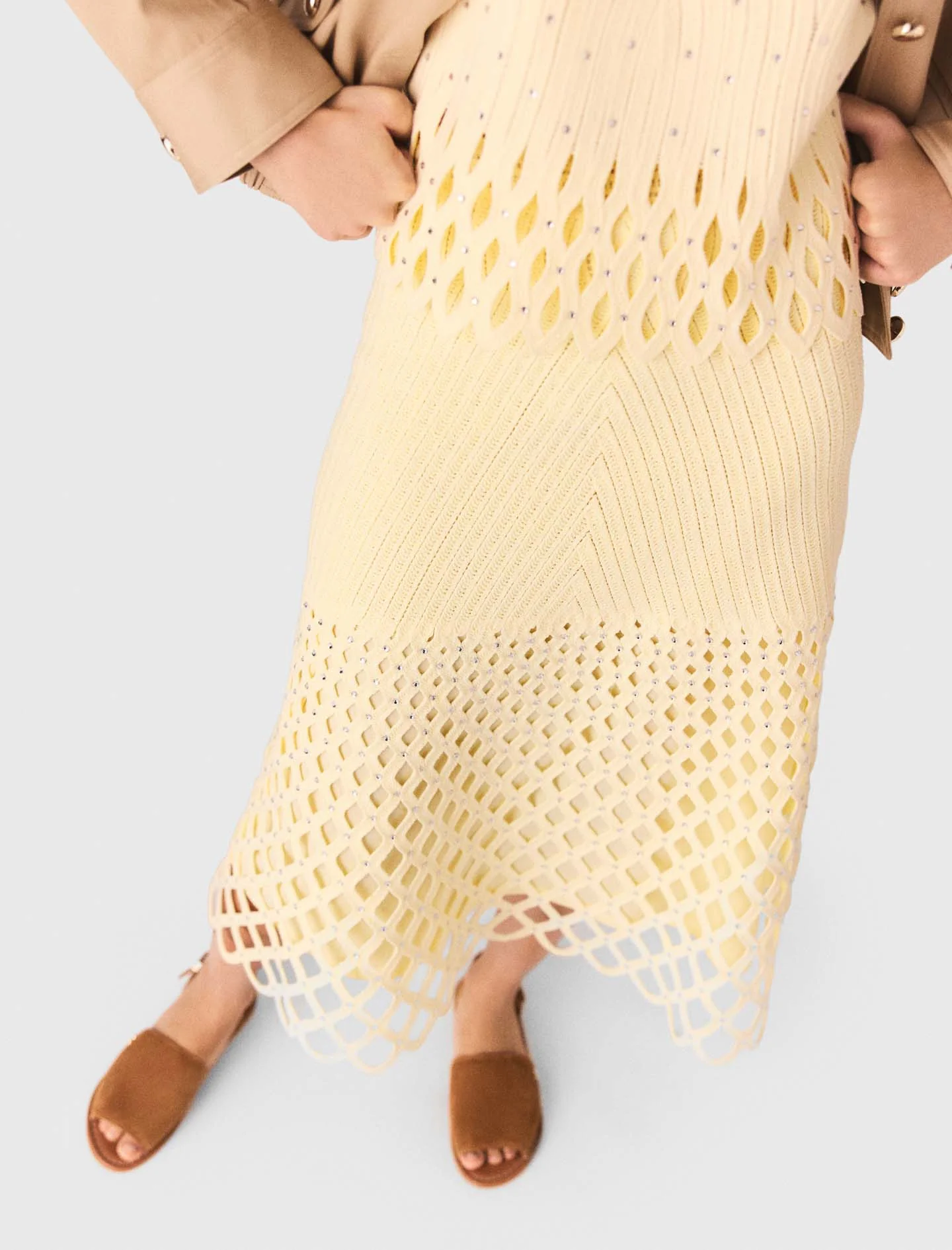 Crochet skirt with removable lining - Image 6
