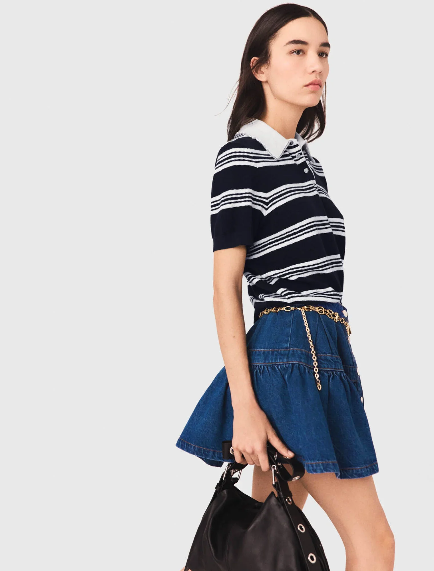 Short Denim Skirt Blue - Image 2