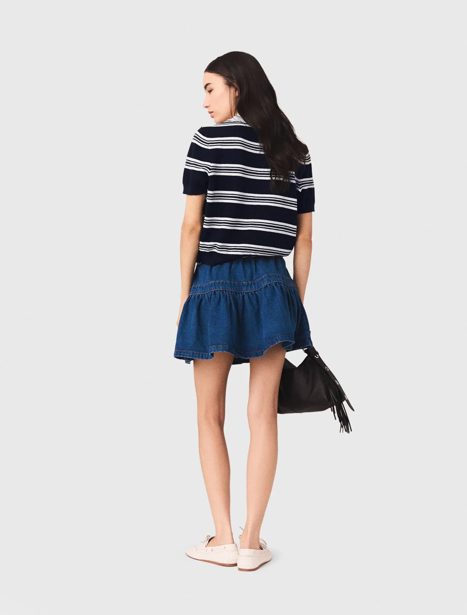 Short Denim Skirt Blue - Image 3