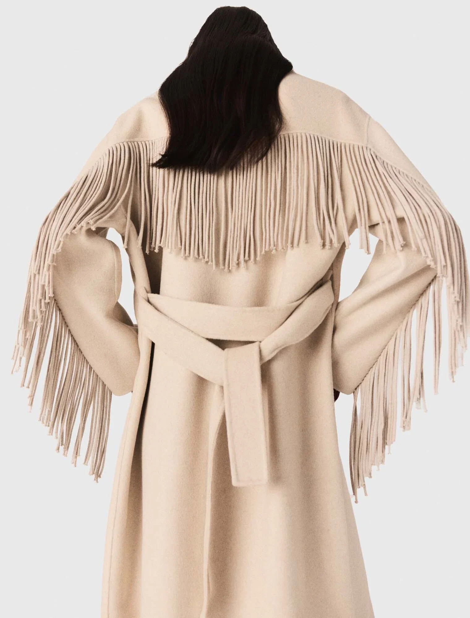 Long wool coat Beige - Image 3
