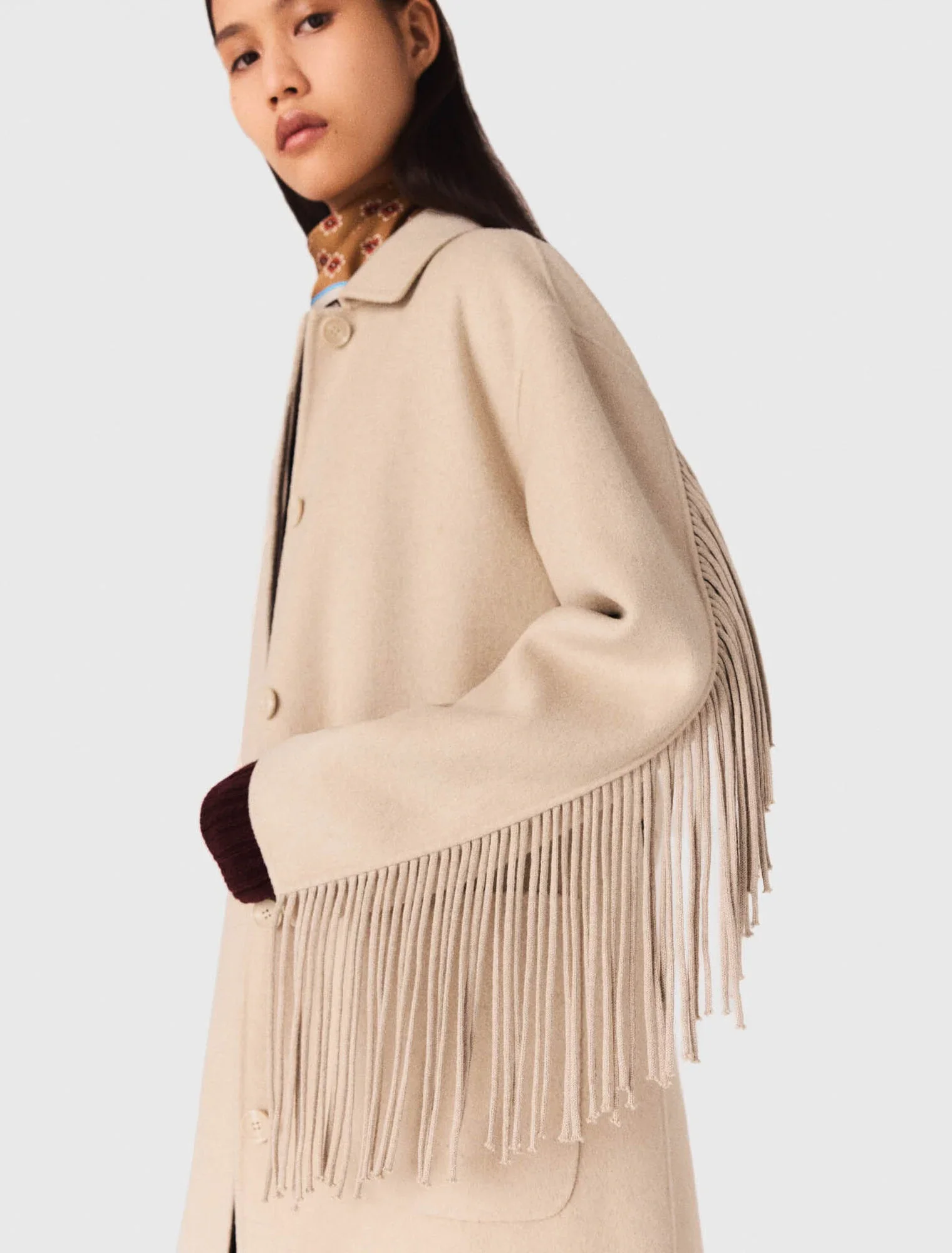Long wool coat Beige - Image 6