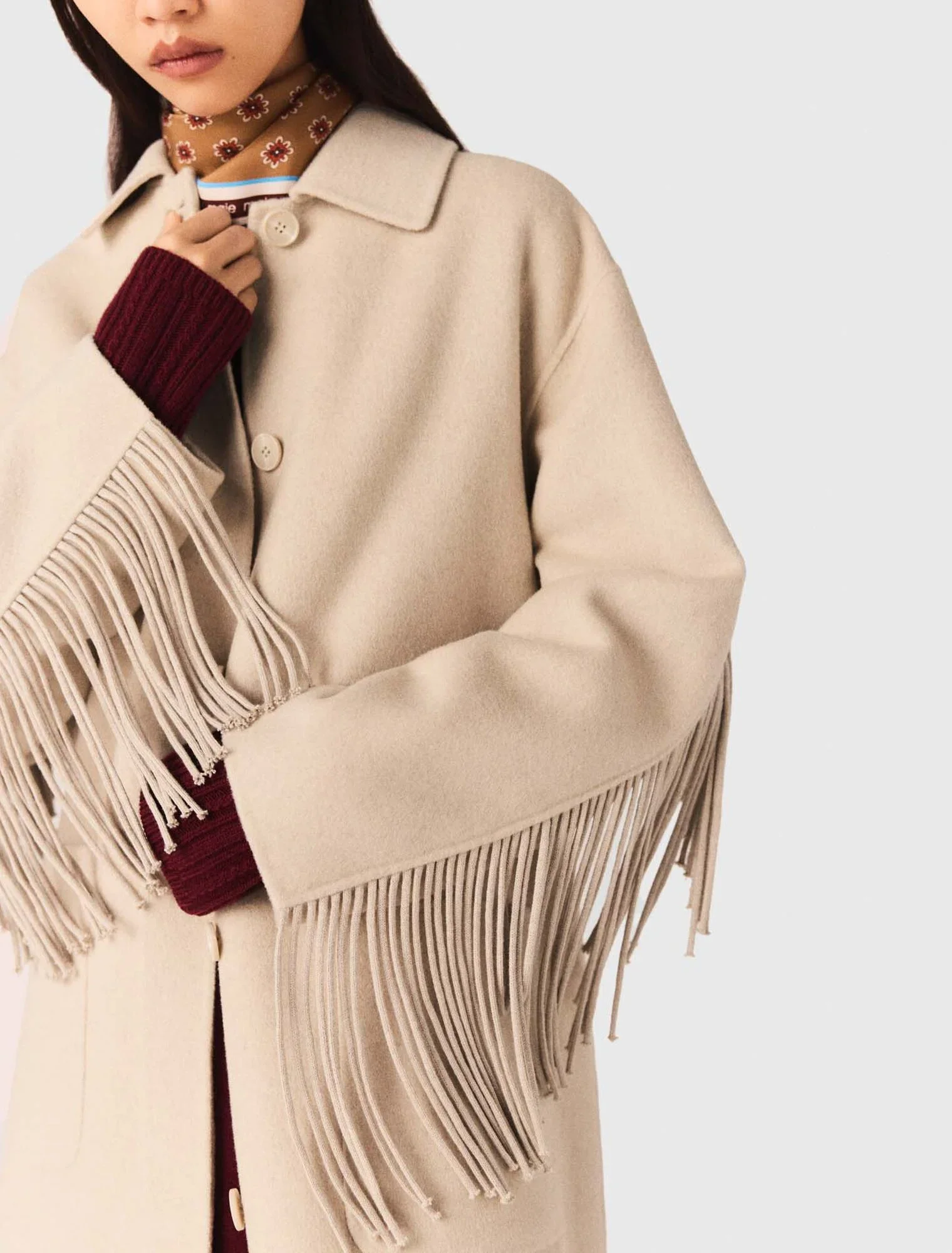 Long wool coat Beige - Image 7