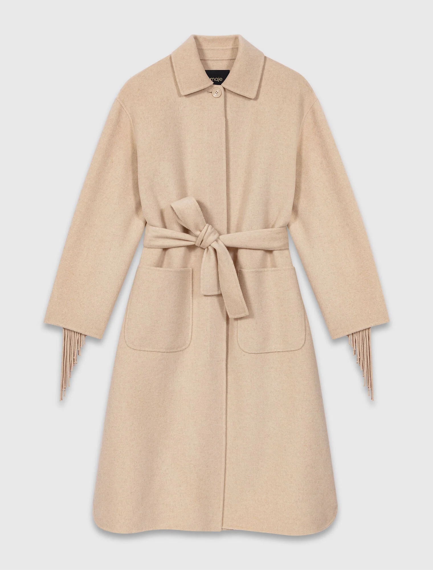 Long wool coat Beige - Image 8