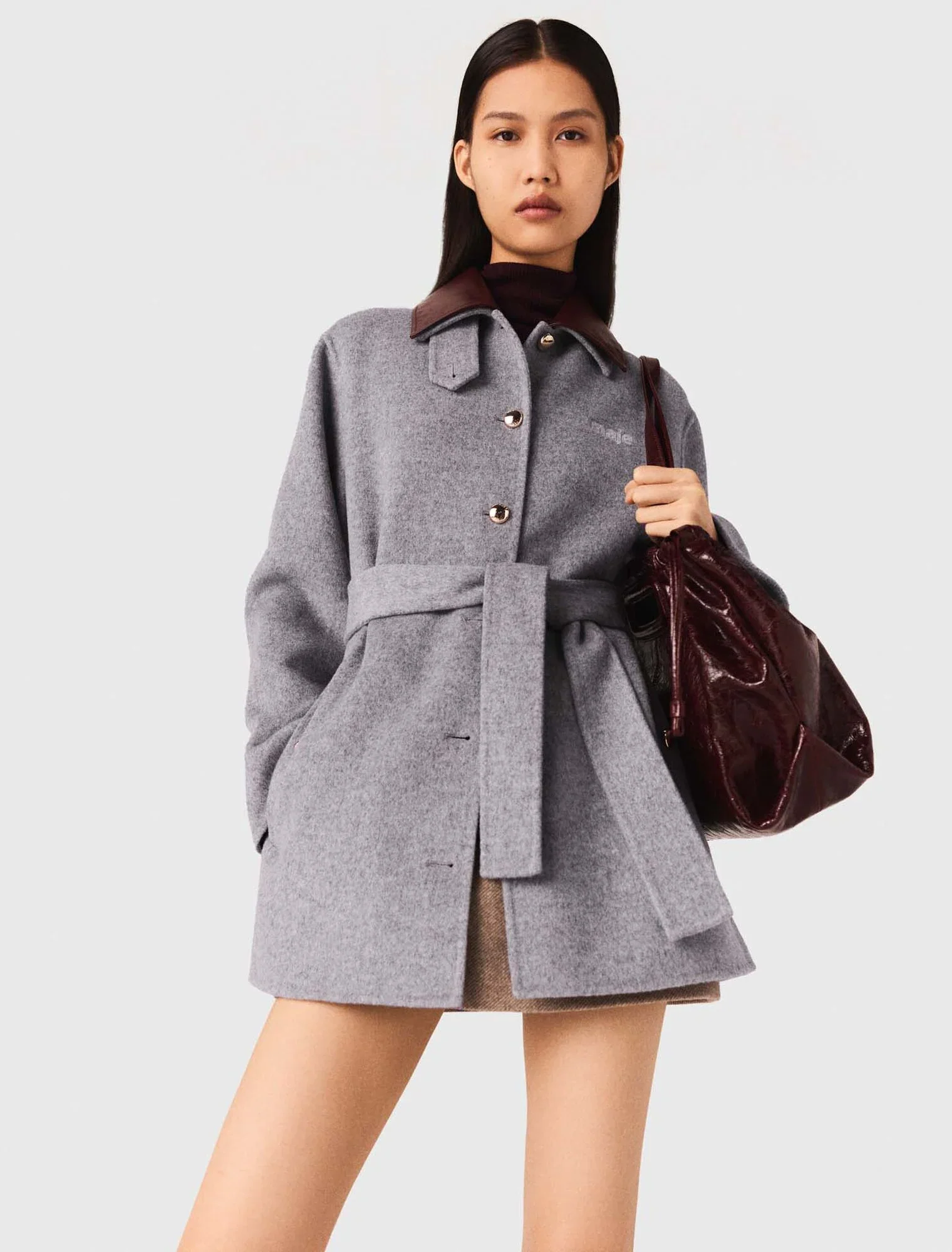 Wool coat Light Grey - Image 2