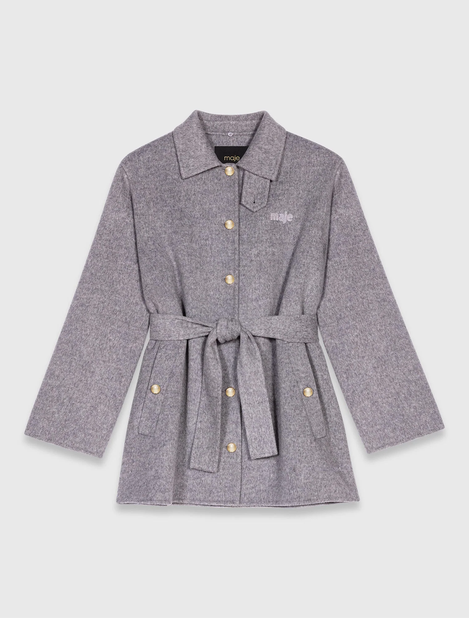 Wool coat Light Grey - Image 6