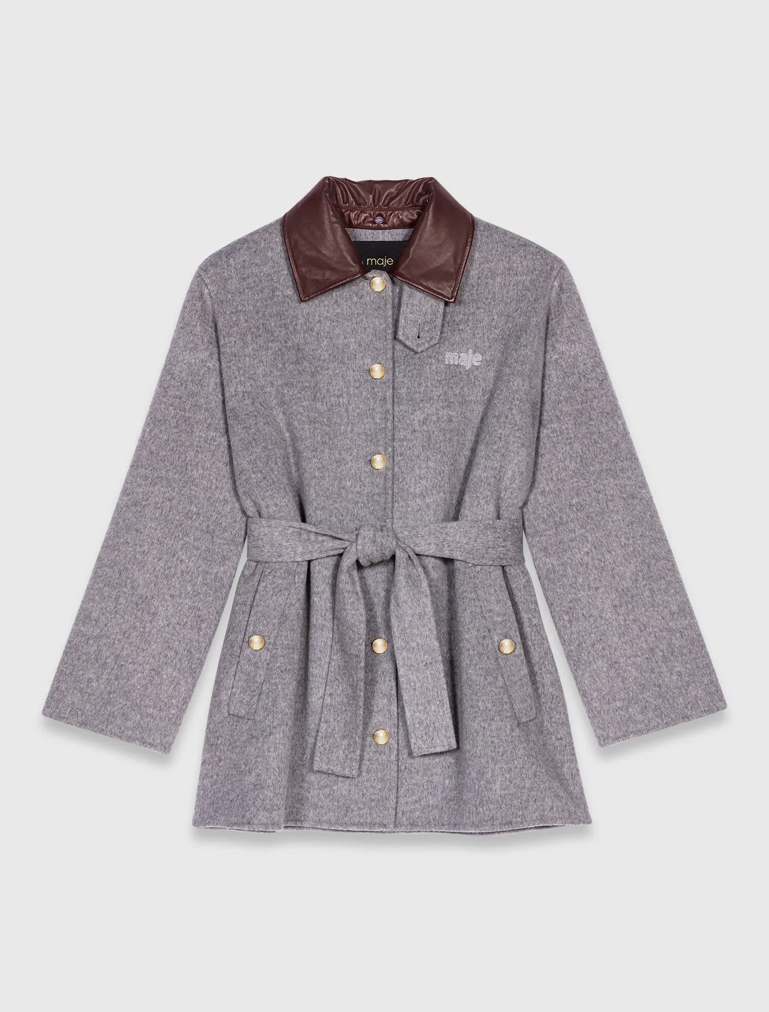Wool coat Light Grey - Image 7