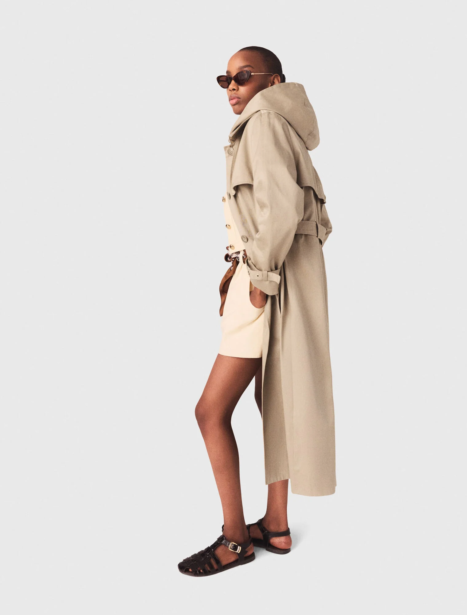 Trench With Removable Hood Camel - Image 4