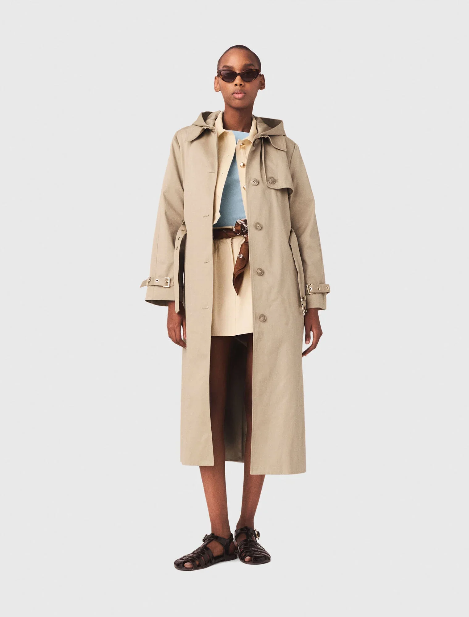 Trench With Removable Hood Camel - Image 5