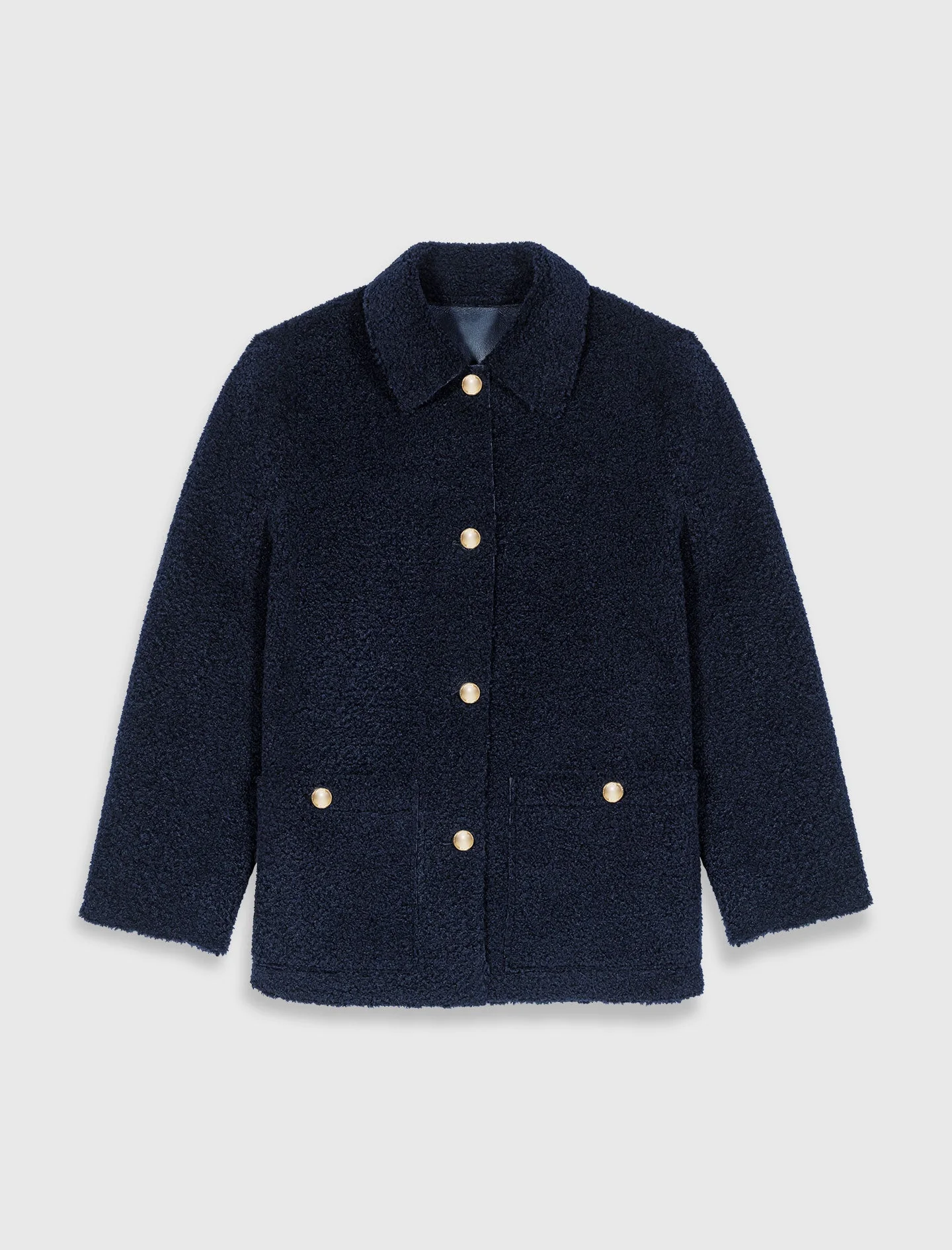 Reversible Faux Shearling Navy - Image 10