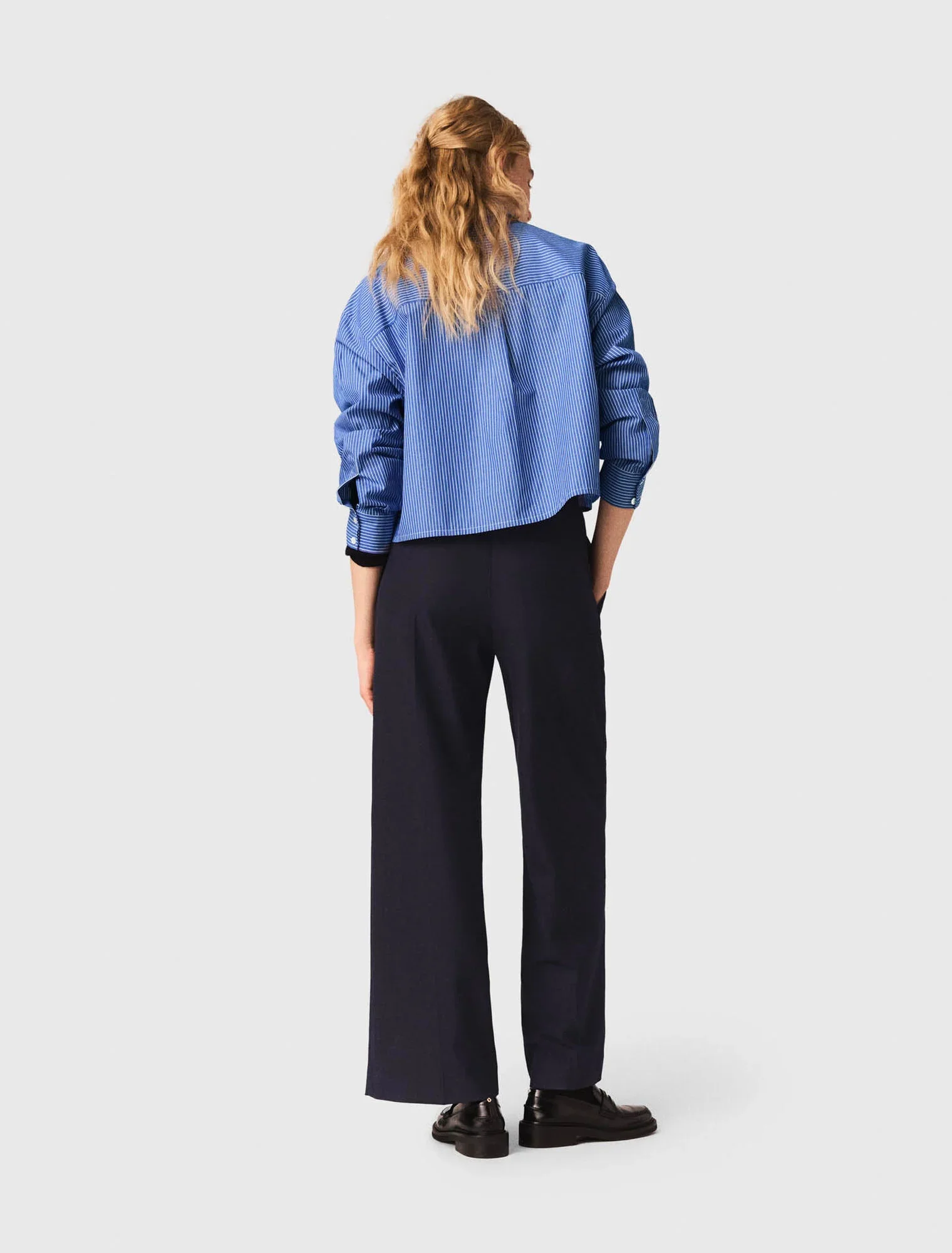 Wide-leg suit trousers Black - Image 3
