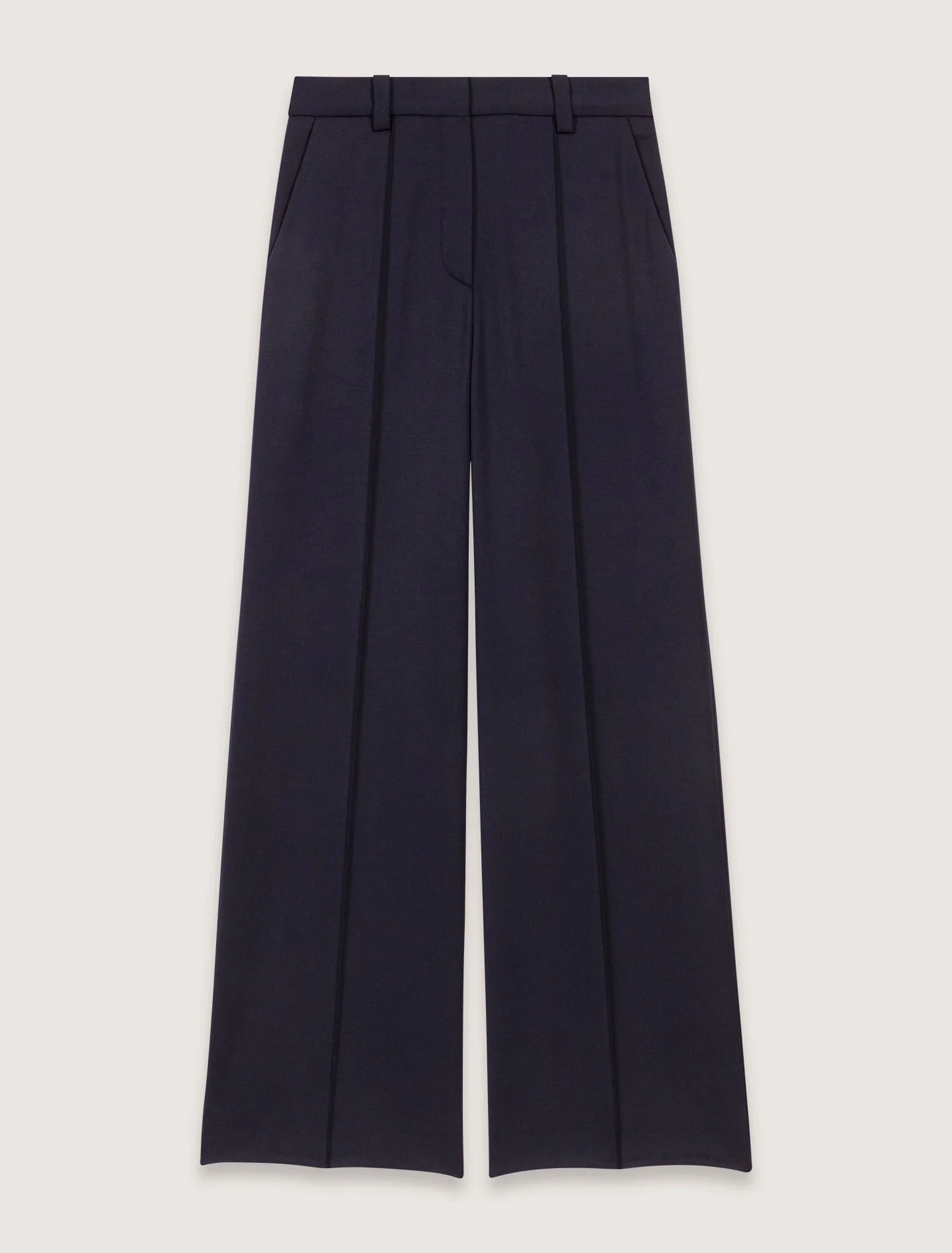 Suit trousers with pintucks Navy - Image 7