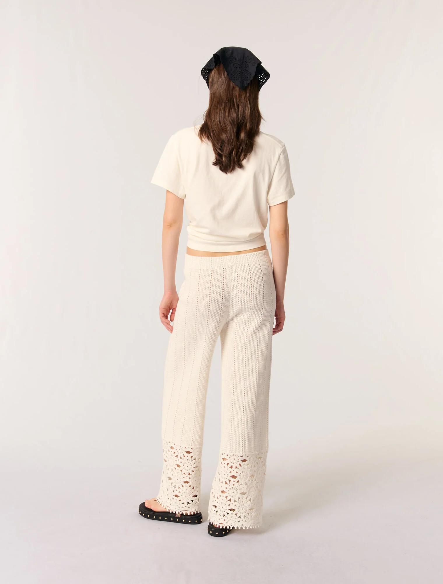 Crochet trousers White - Image 3