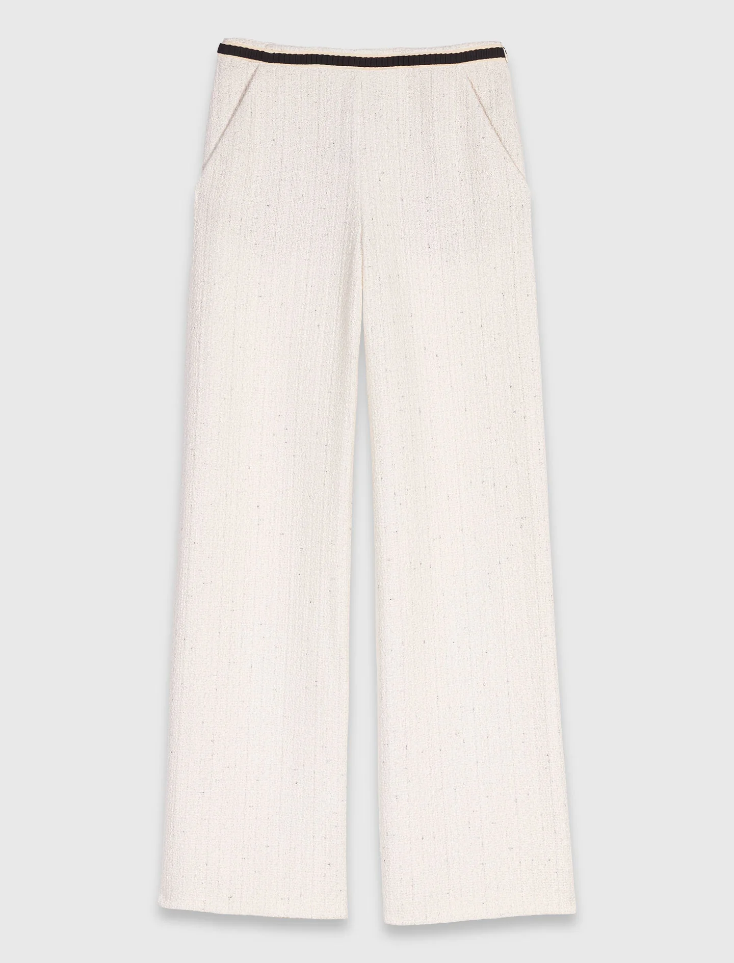 Tweed-effect trousers Ecru - Image 6