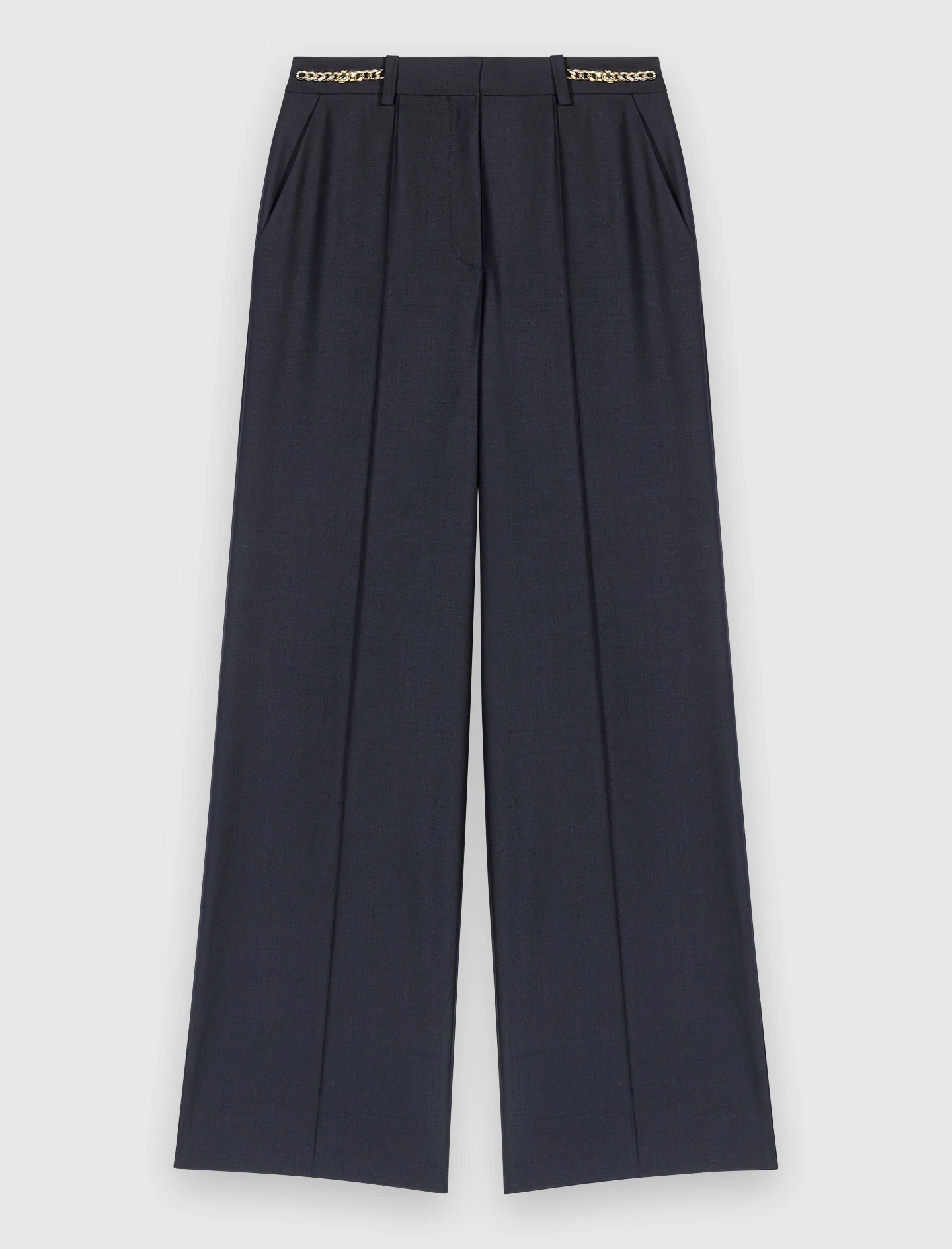 Suit trousers with chain detail Navy - Image 7
