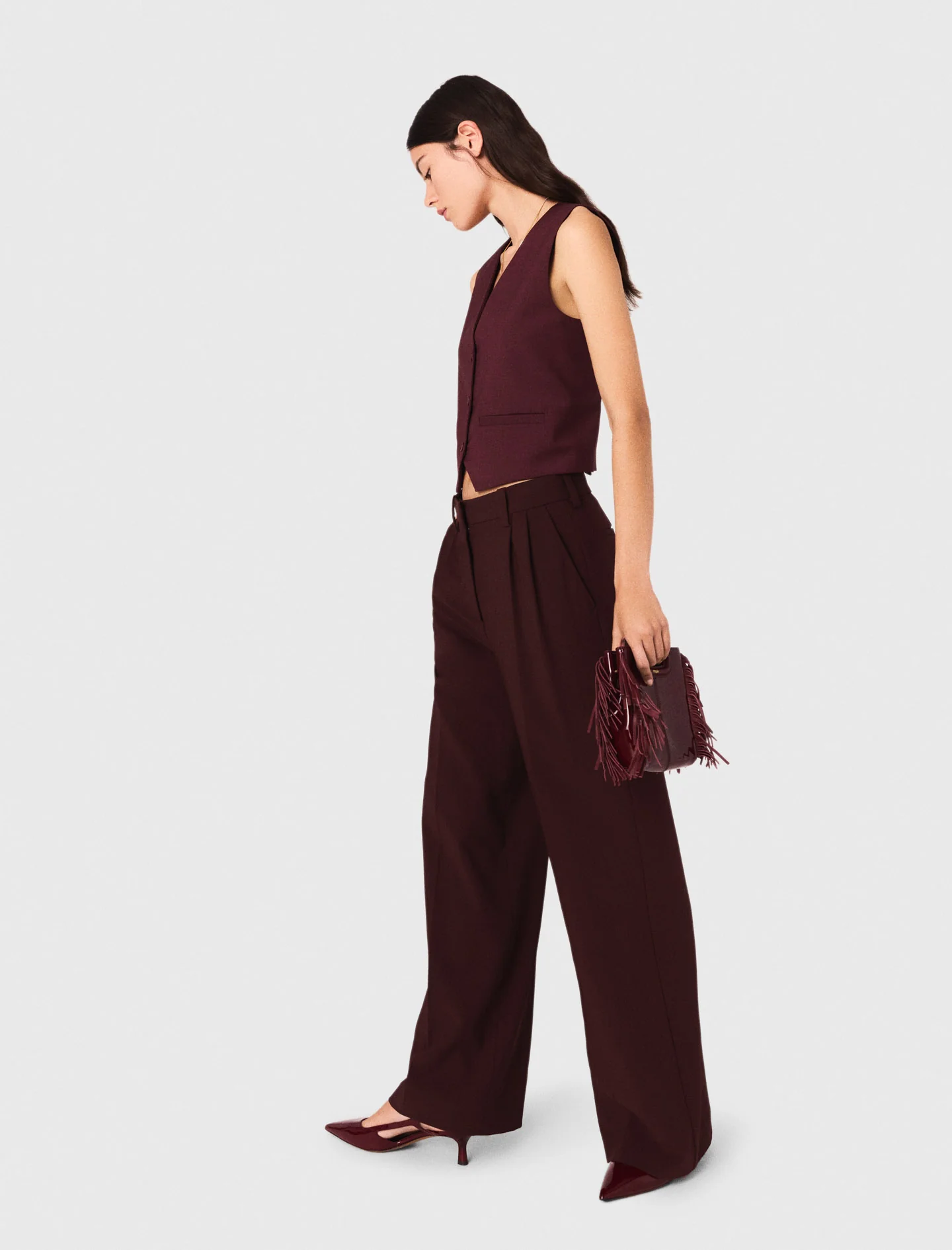 Suit trousers Burgundy - Image 3