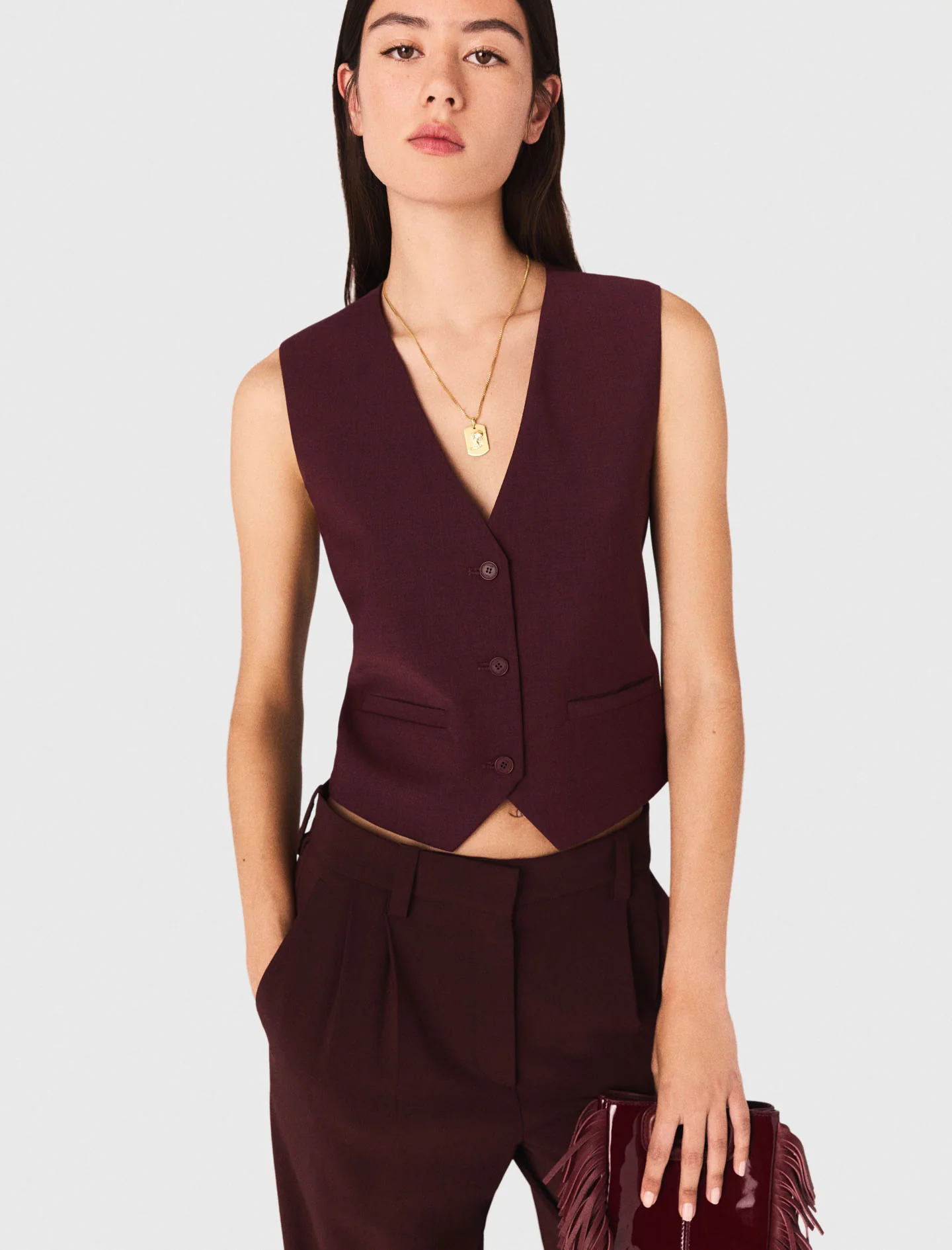 Suit trousers Burgundy - Image 4