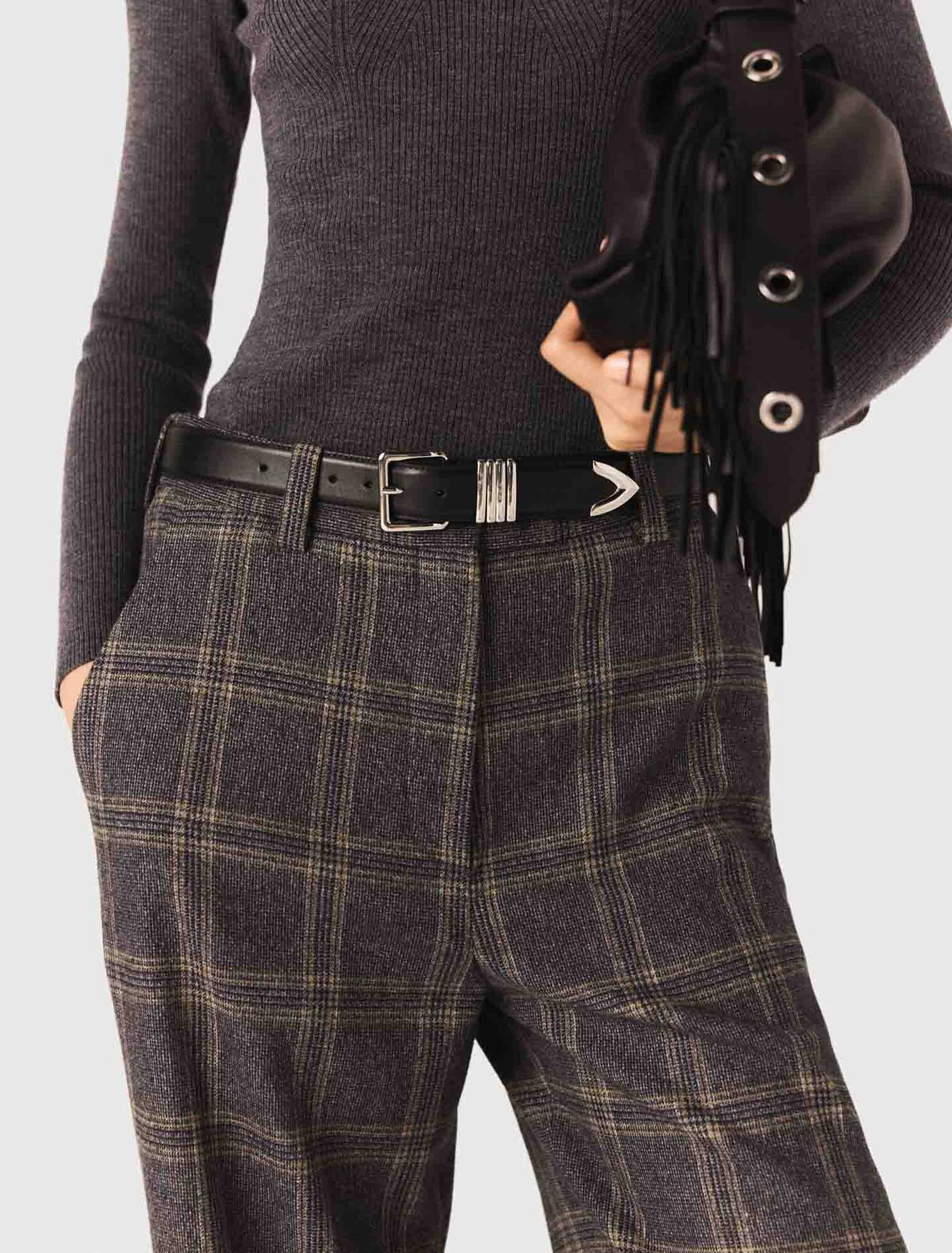 Checked suit trousers Grey - Image 5
