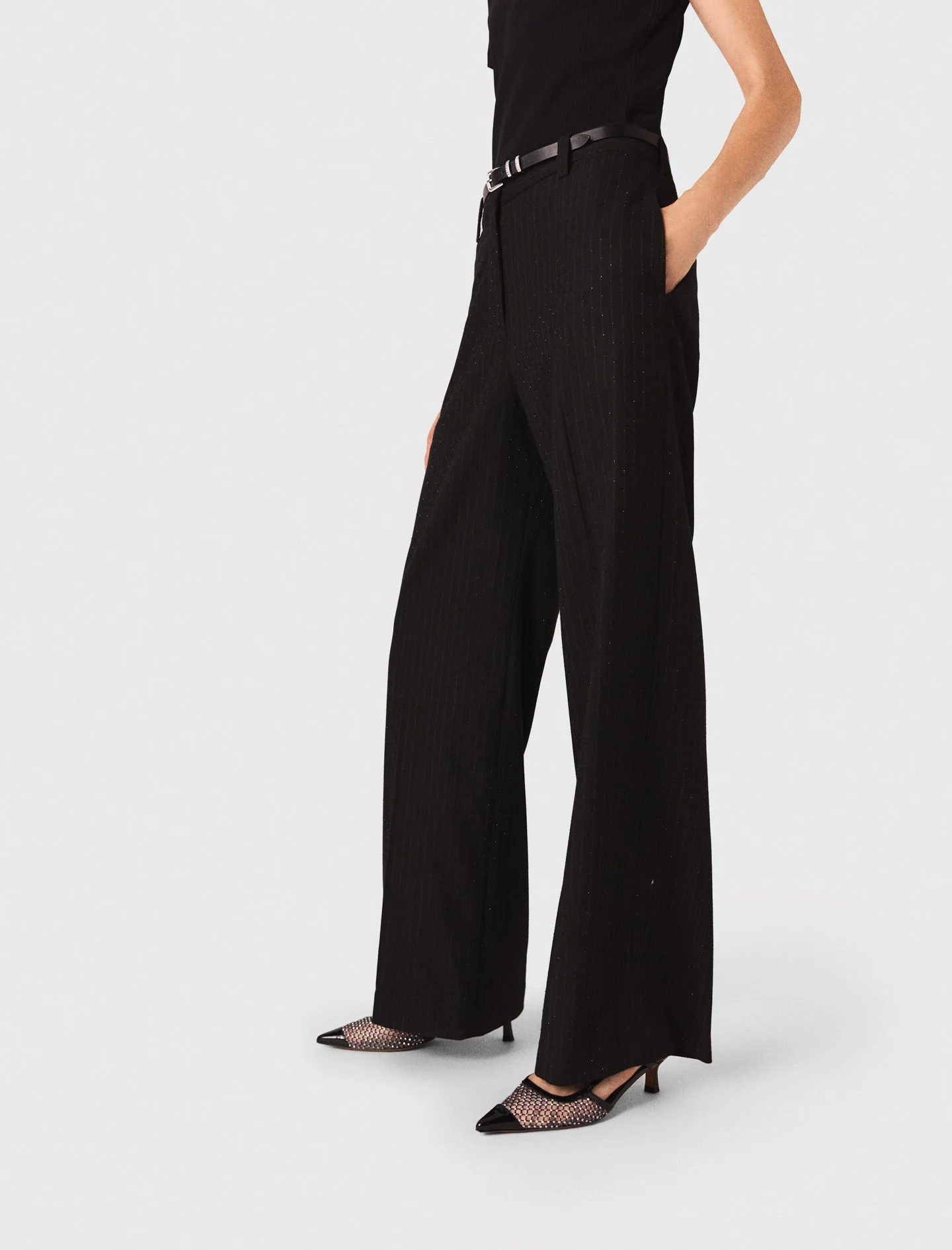 Rhinestone suit trousers Black - Image 2