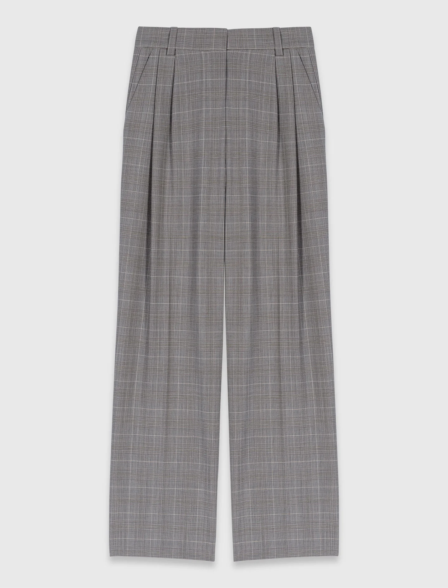 Checked Suit Trousers Grey - Image 4