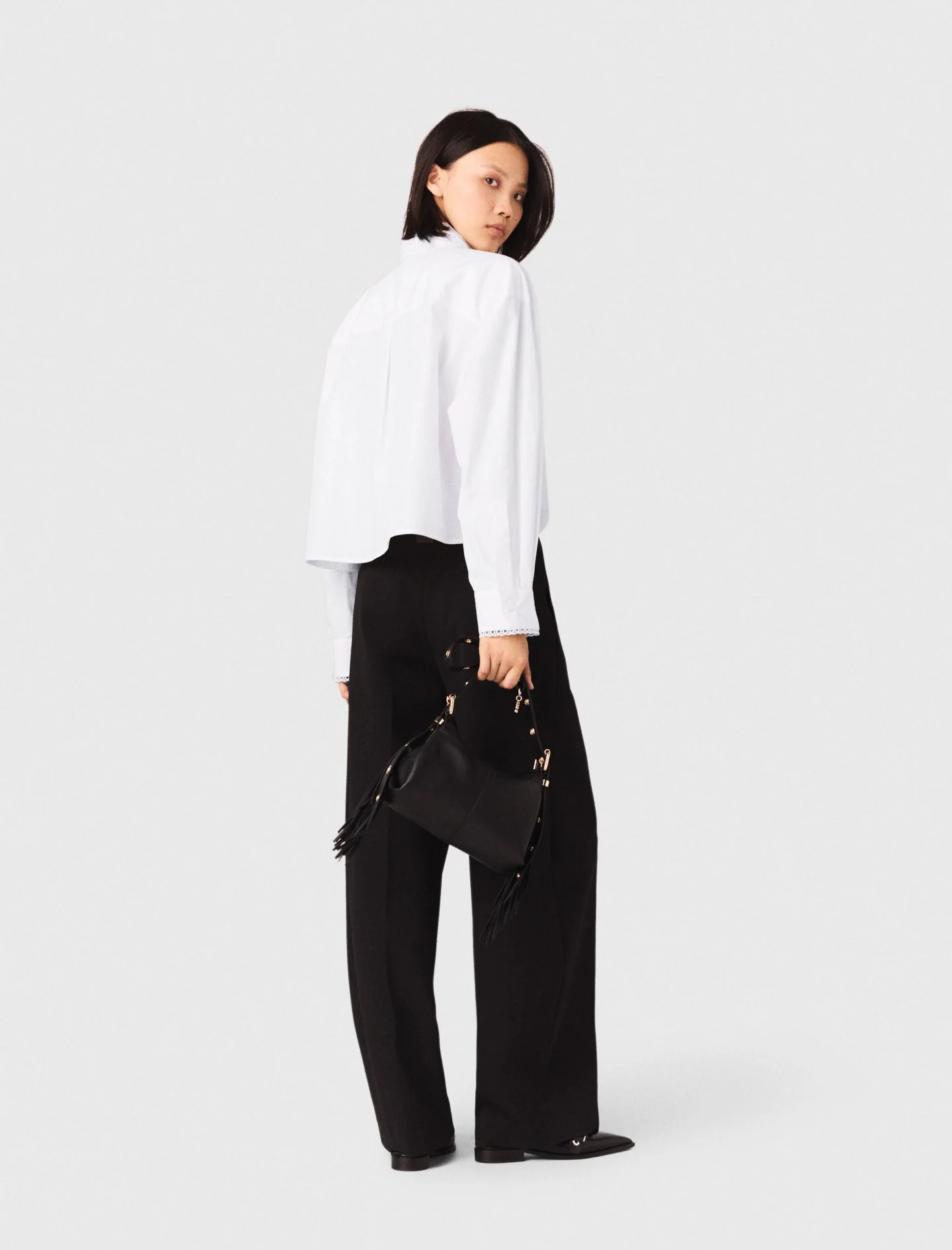 Balloon Suit Trousers Black - Image 3