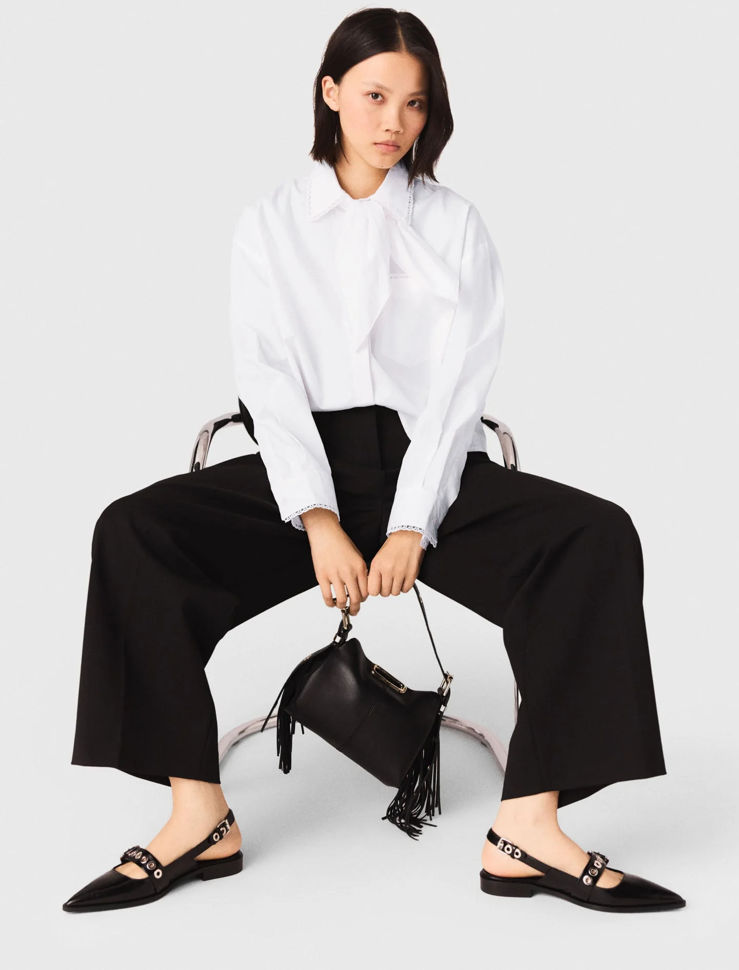 Balloon Suit Trousers Black - Image 7