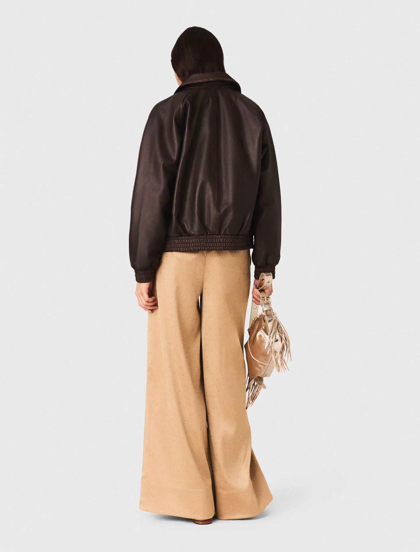 Rhinestone satin trousers - Image 4