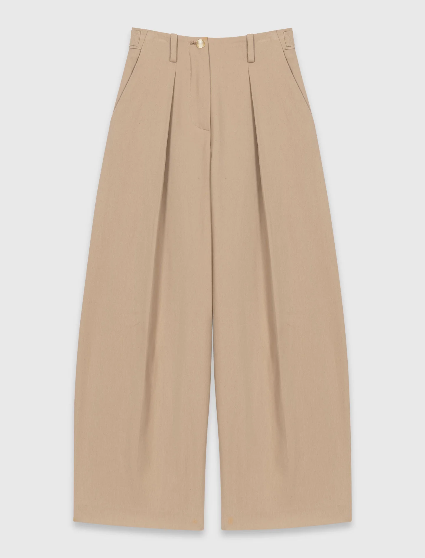 Cotton Balloon Trousers Mastic Beige - Image 5