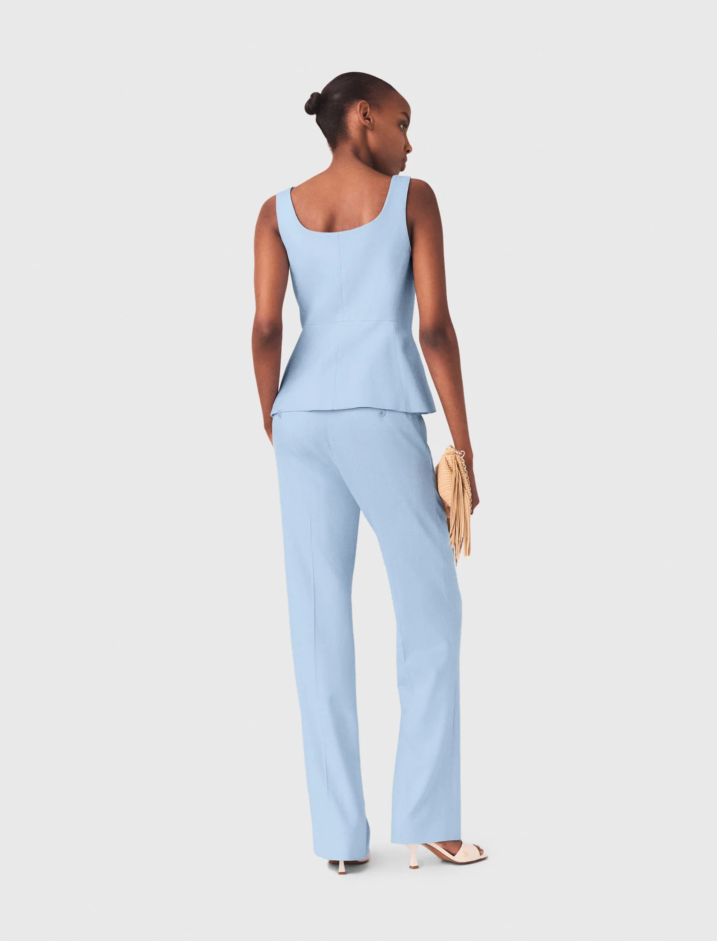 Suit Trousers With Pleats Blue Sky - Image 6
