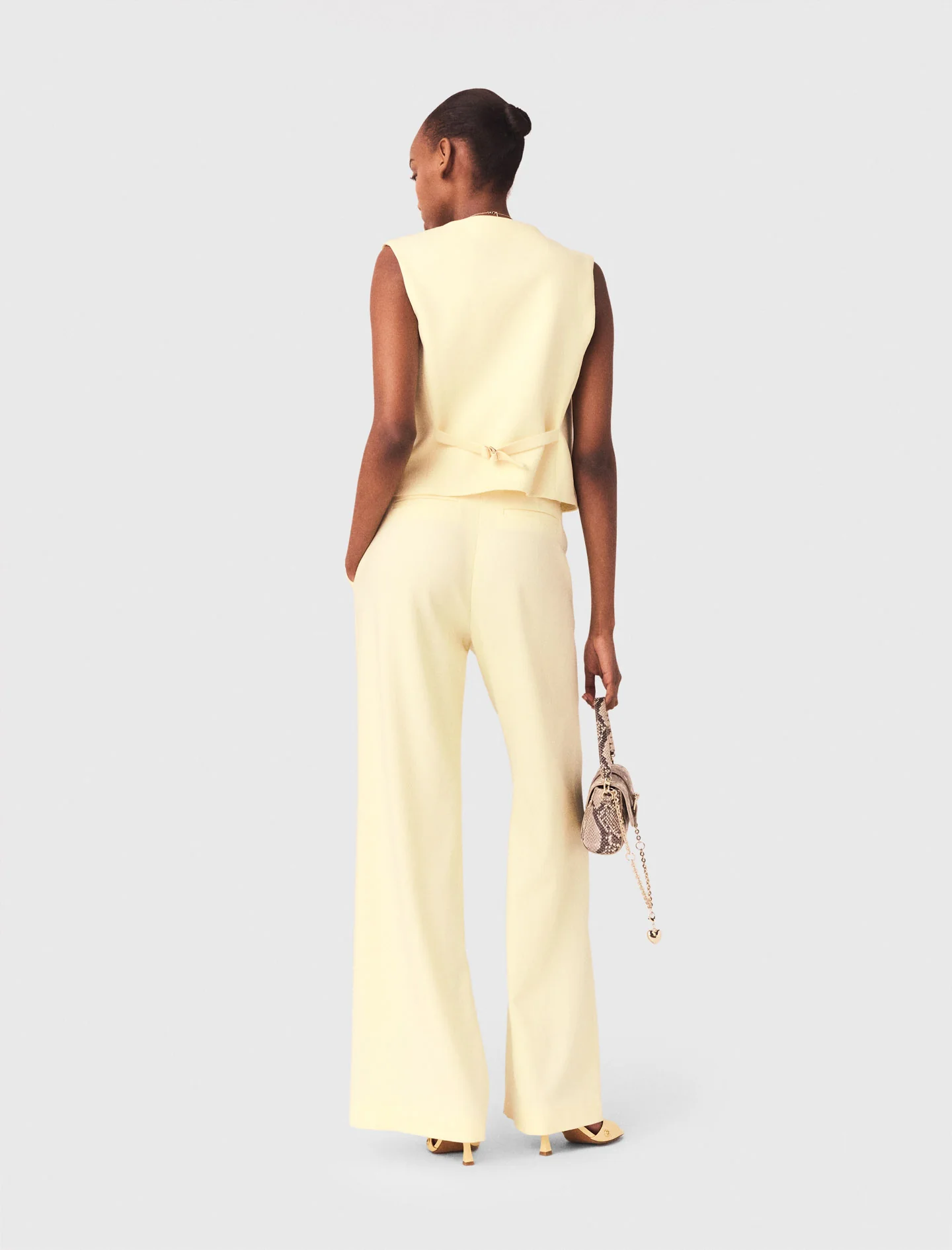 Suit Trousers Pale Yellow - Image 3