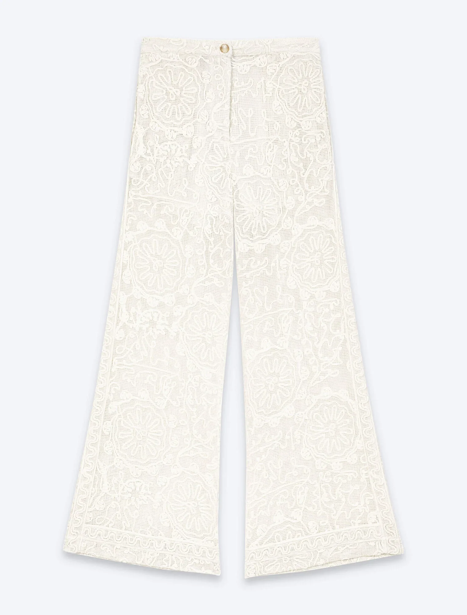 Guipure Lace Trousers Ecru - Image 6