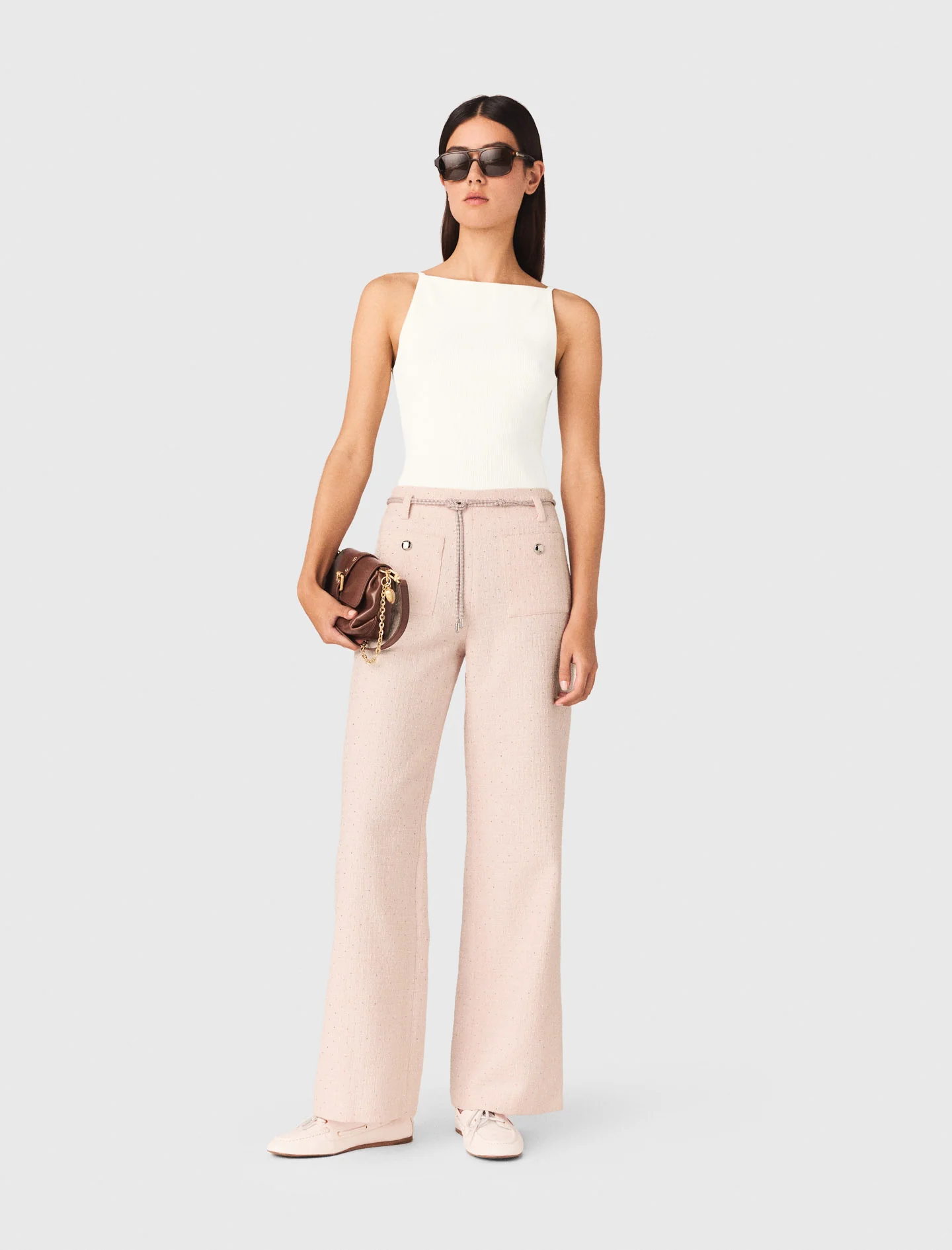 Tweed Trousers Pink - Image 2