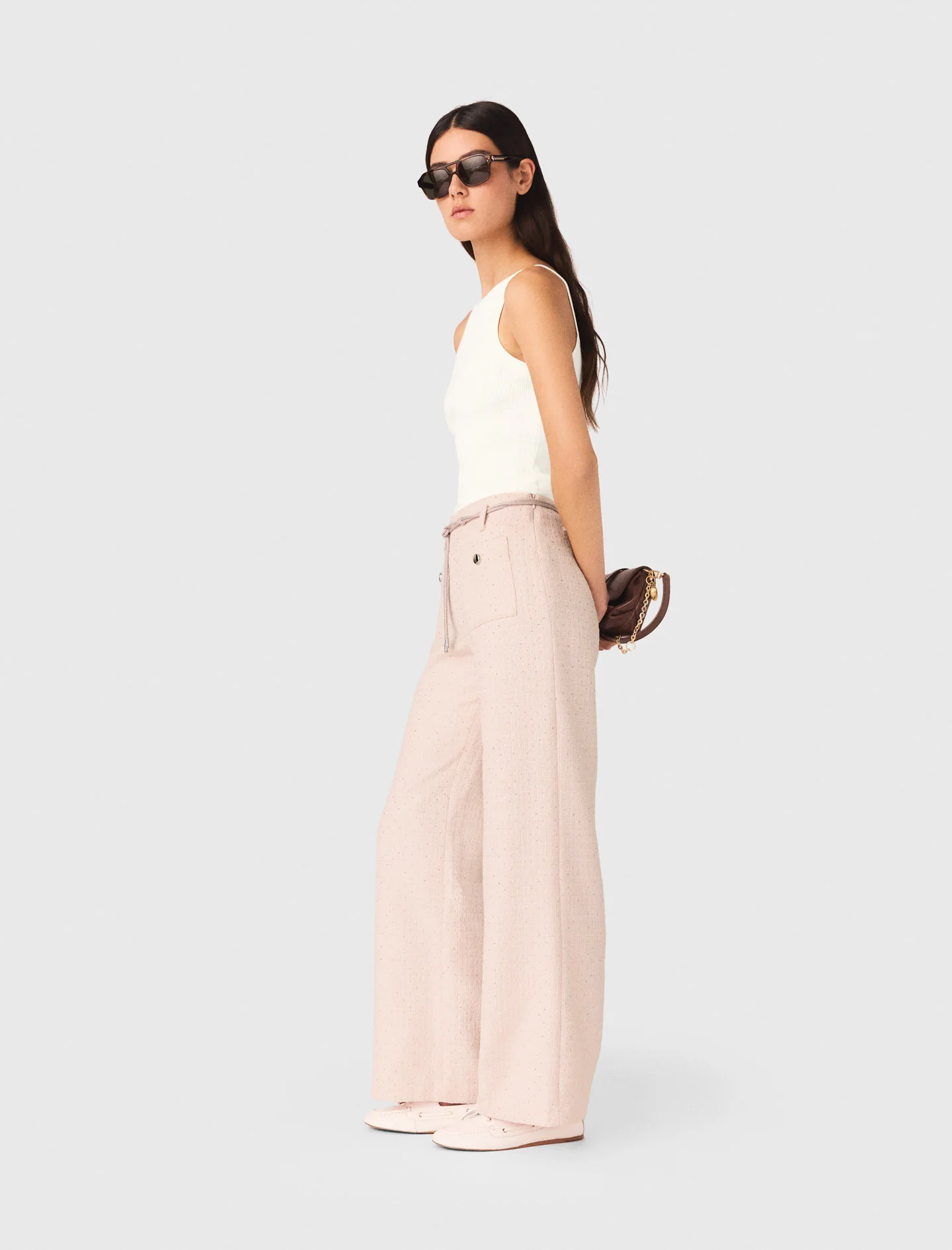 Tweed Trousers Pink - Image 3