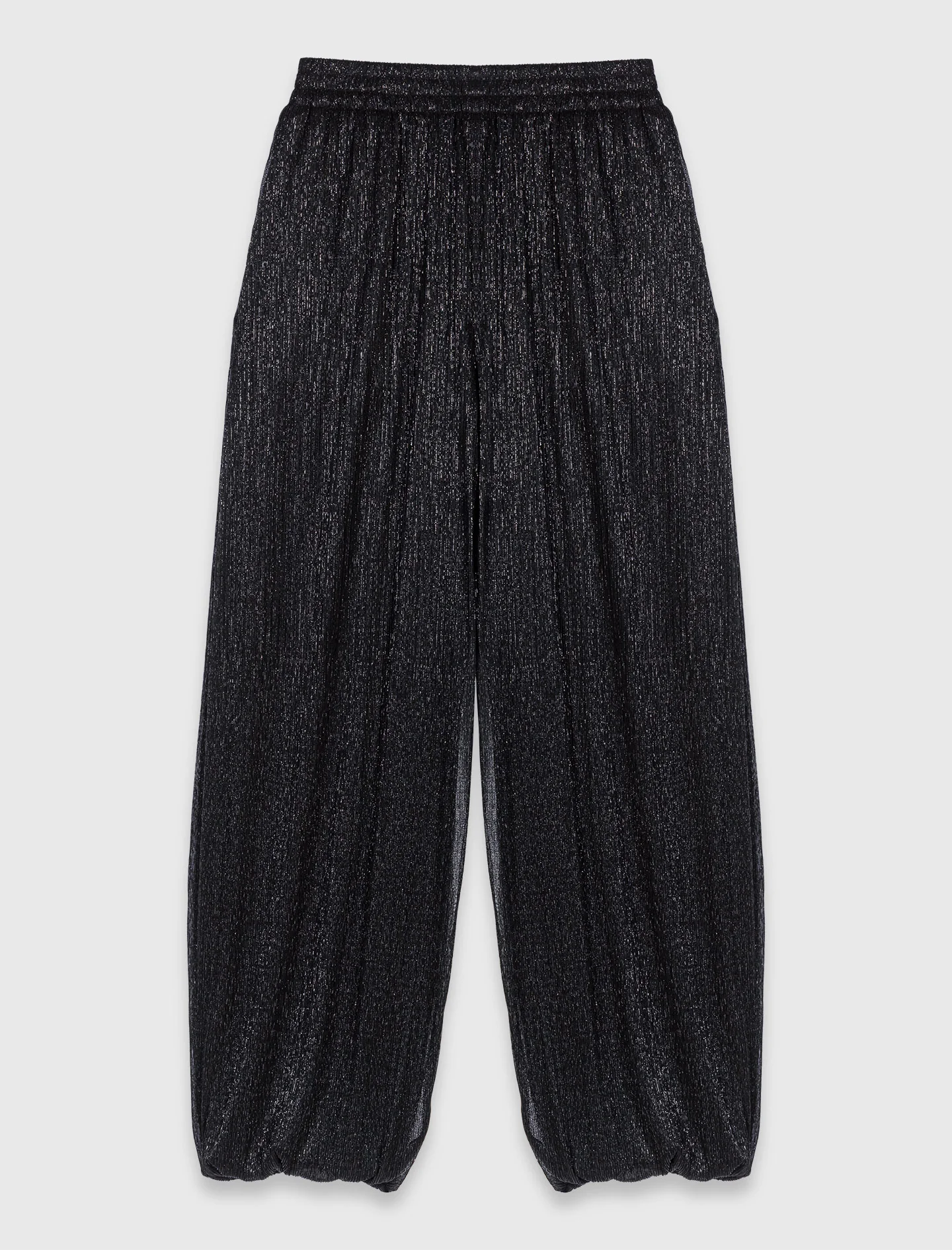 Metallic Harem Trousers Black - Image 6