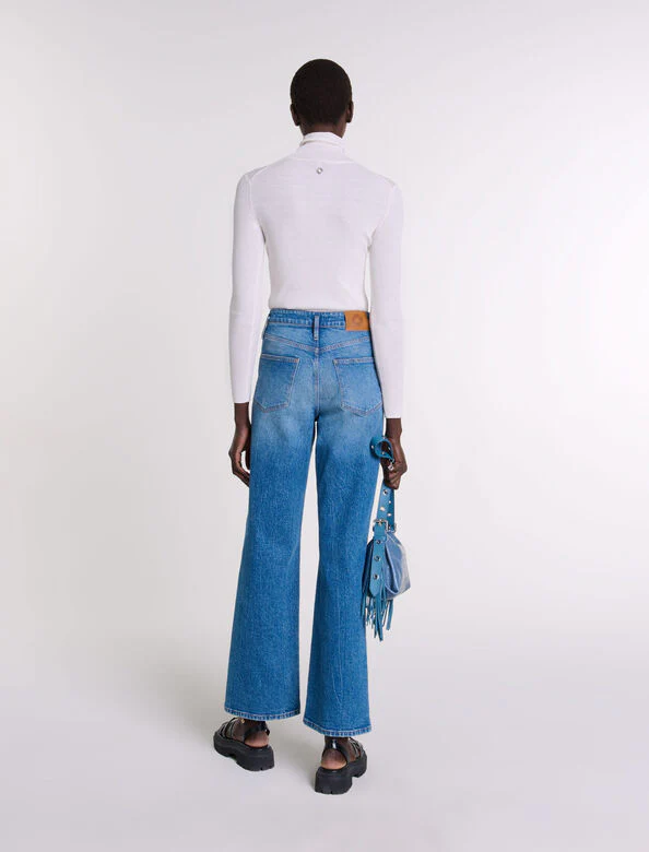 Wool and silk jumper Ecru - Image 3